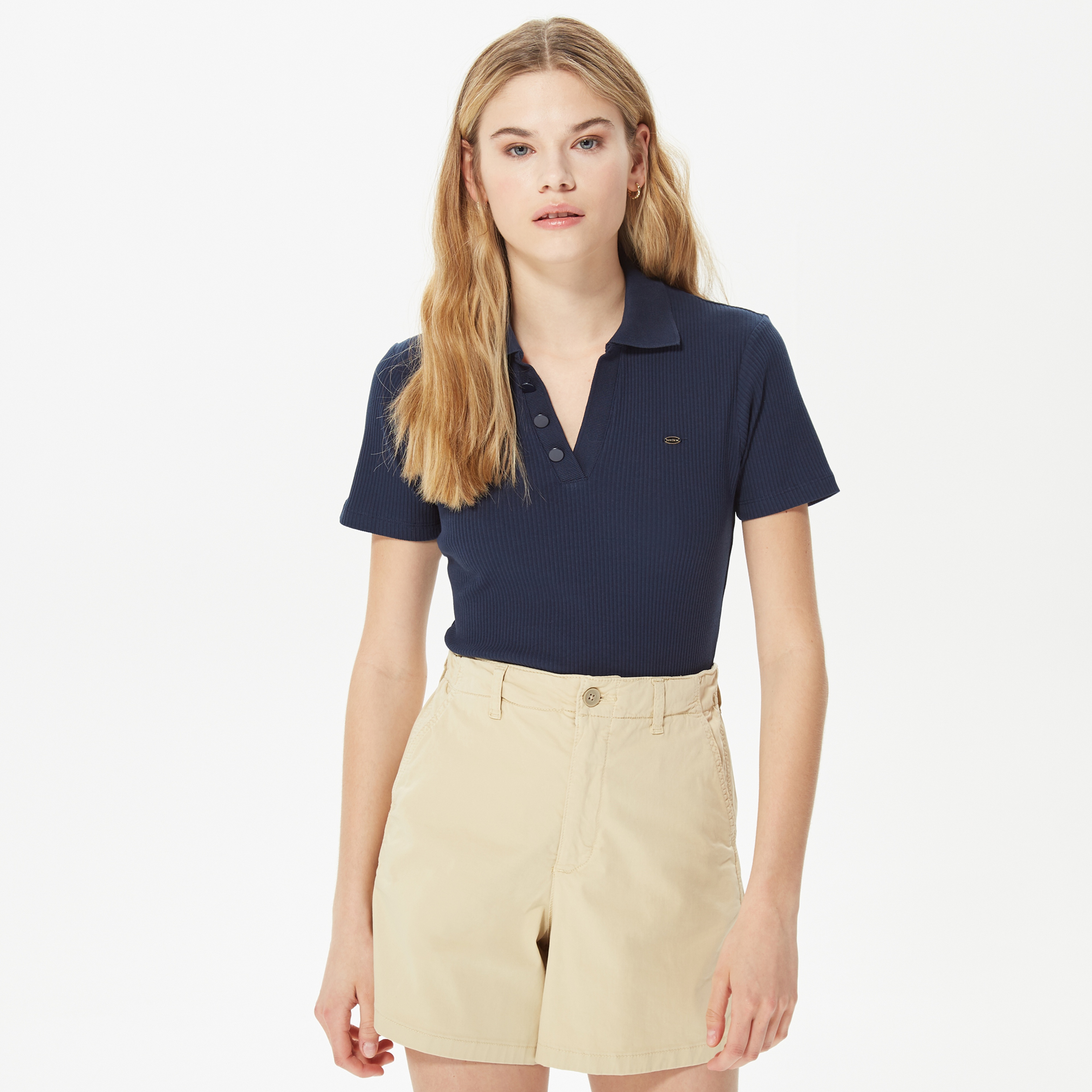 Nautica Kadın Lacivert Kısa Kollu Polo