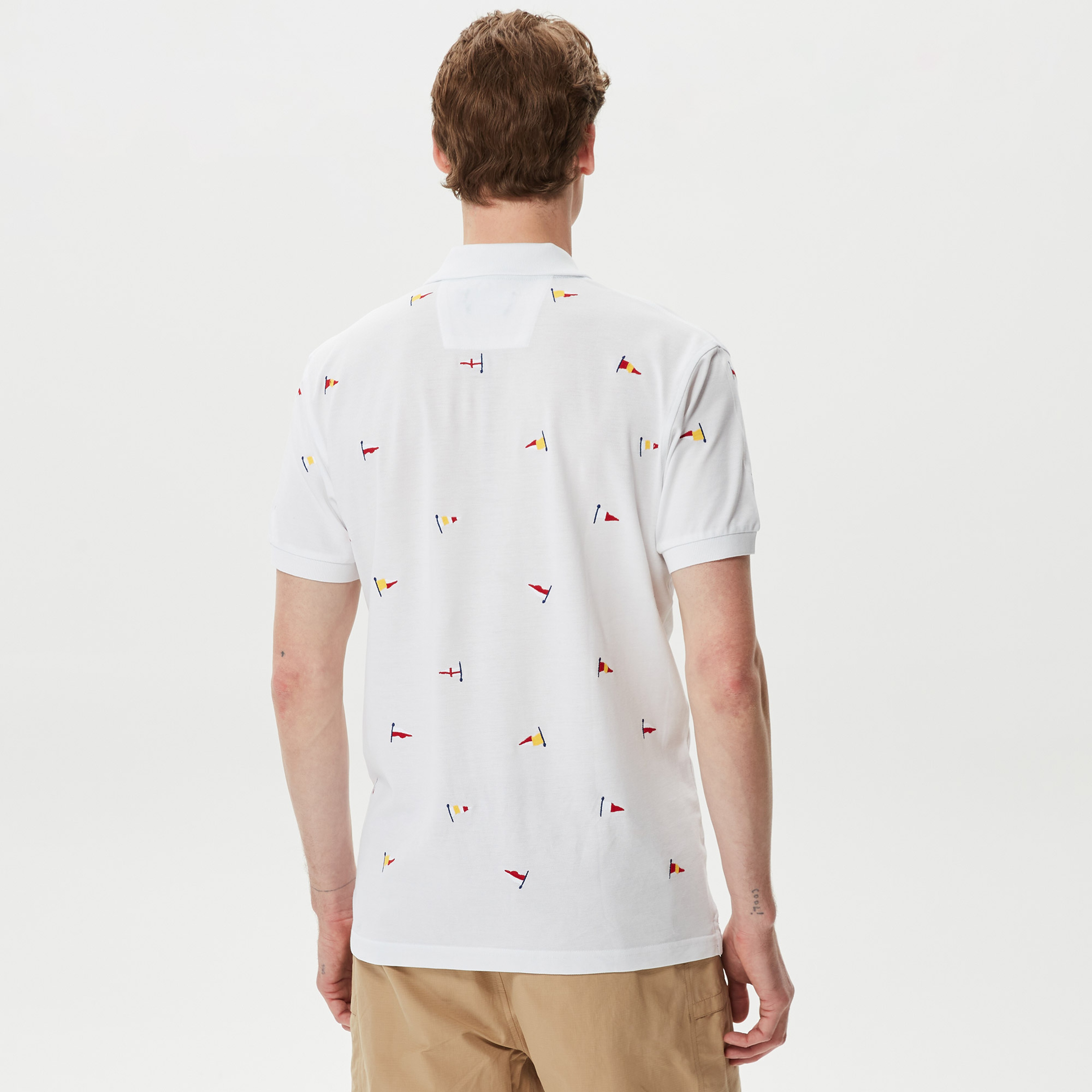 Nautica Erkek Beyaz Classic Fit Kısa Kollu Polo Yaka T-Shirt