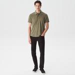 Nautica Erkek Yeşil Classic Fit Kısa Kollu Keten Polo Yaka T-Shirt