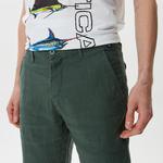 Nautica Erkek Yeşil Keten Bermuda