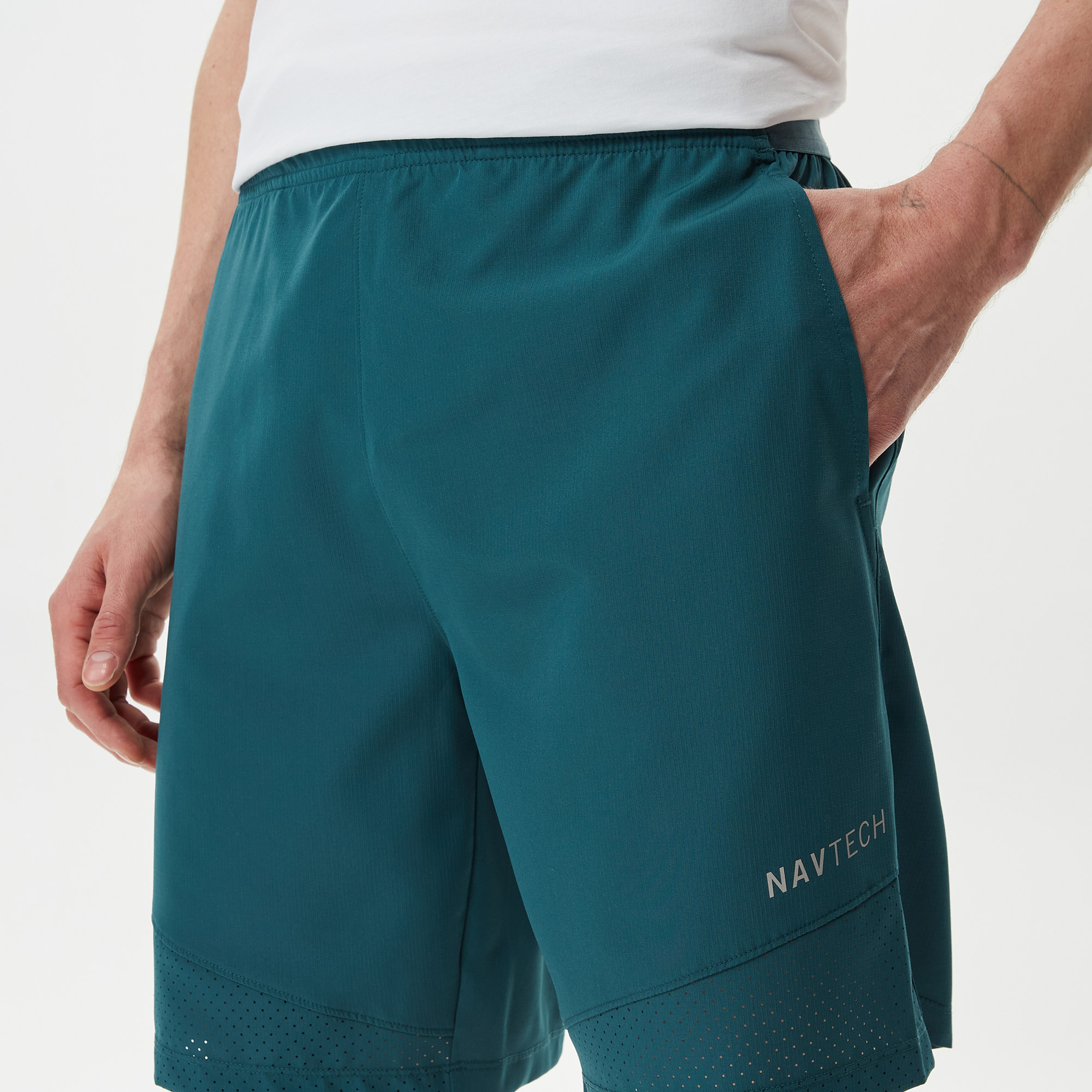 Nautica Erkek Yeşil Renk Bloklu Şort