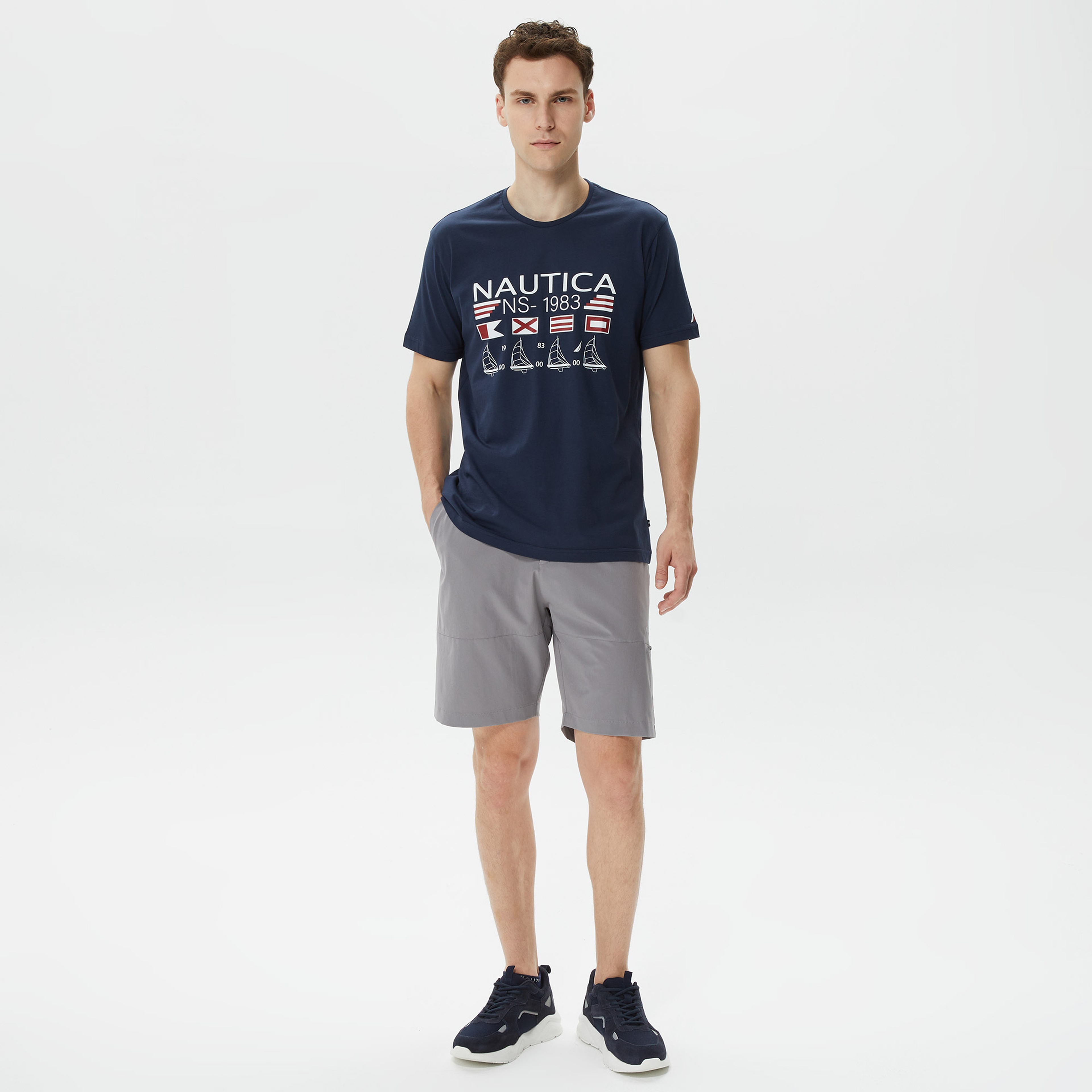 Nautica Erkek Gri Bermuda