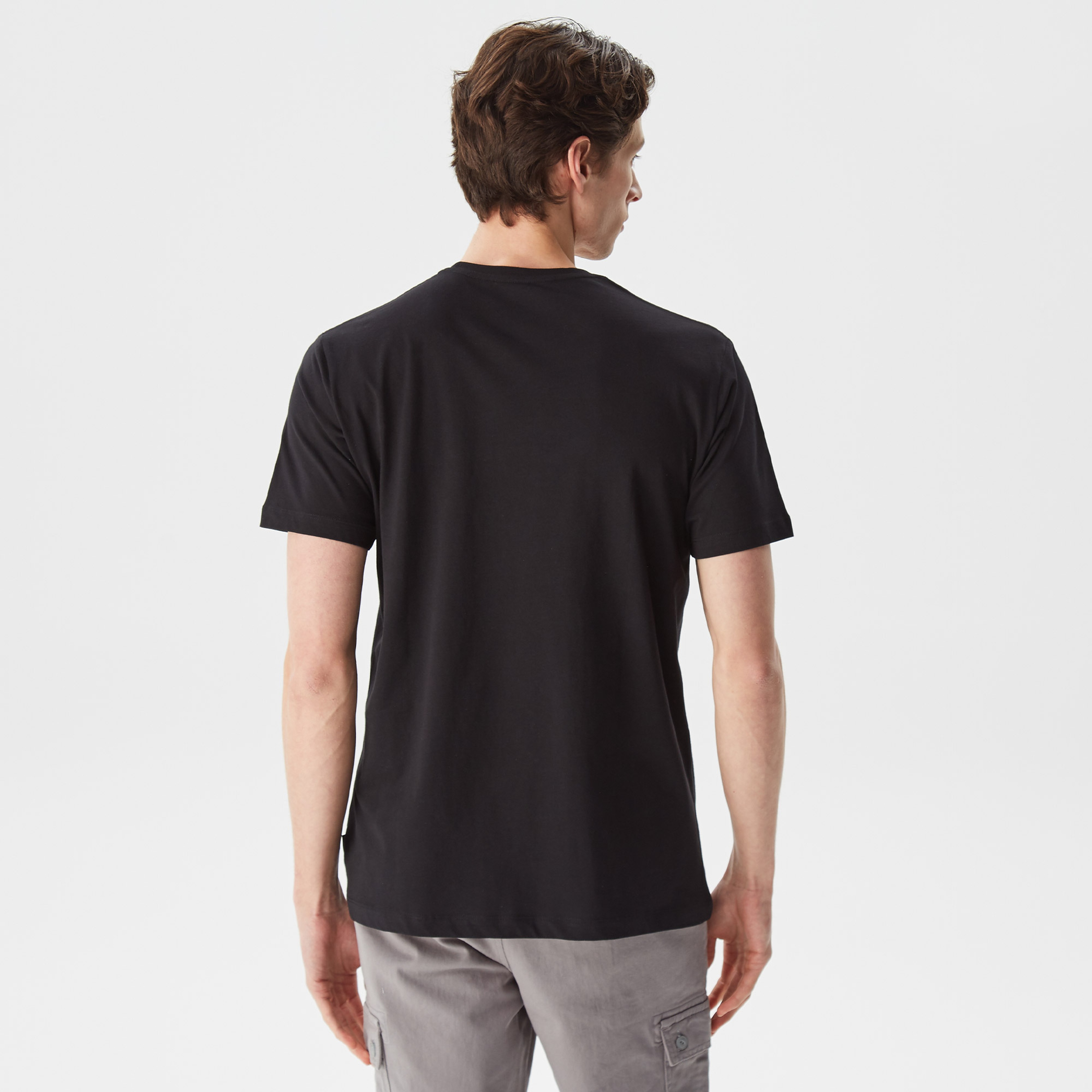 Nautica Erkek Siyah Baskılı Standart Fit T-Shirt