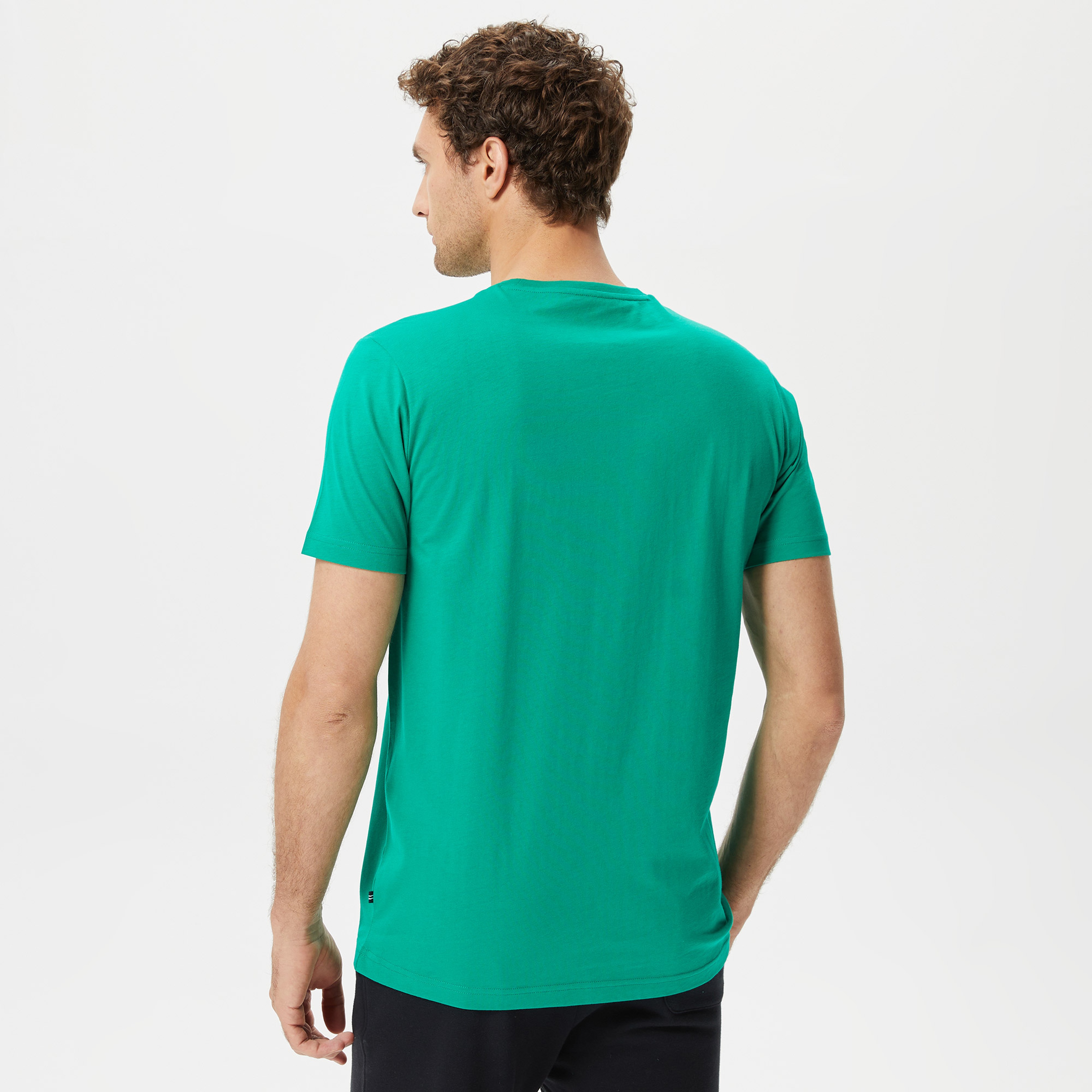 Nautica Erkek Yeşil Baskılı Standart Fit T-Shirt