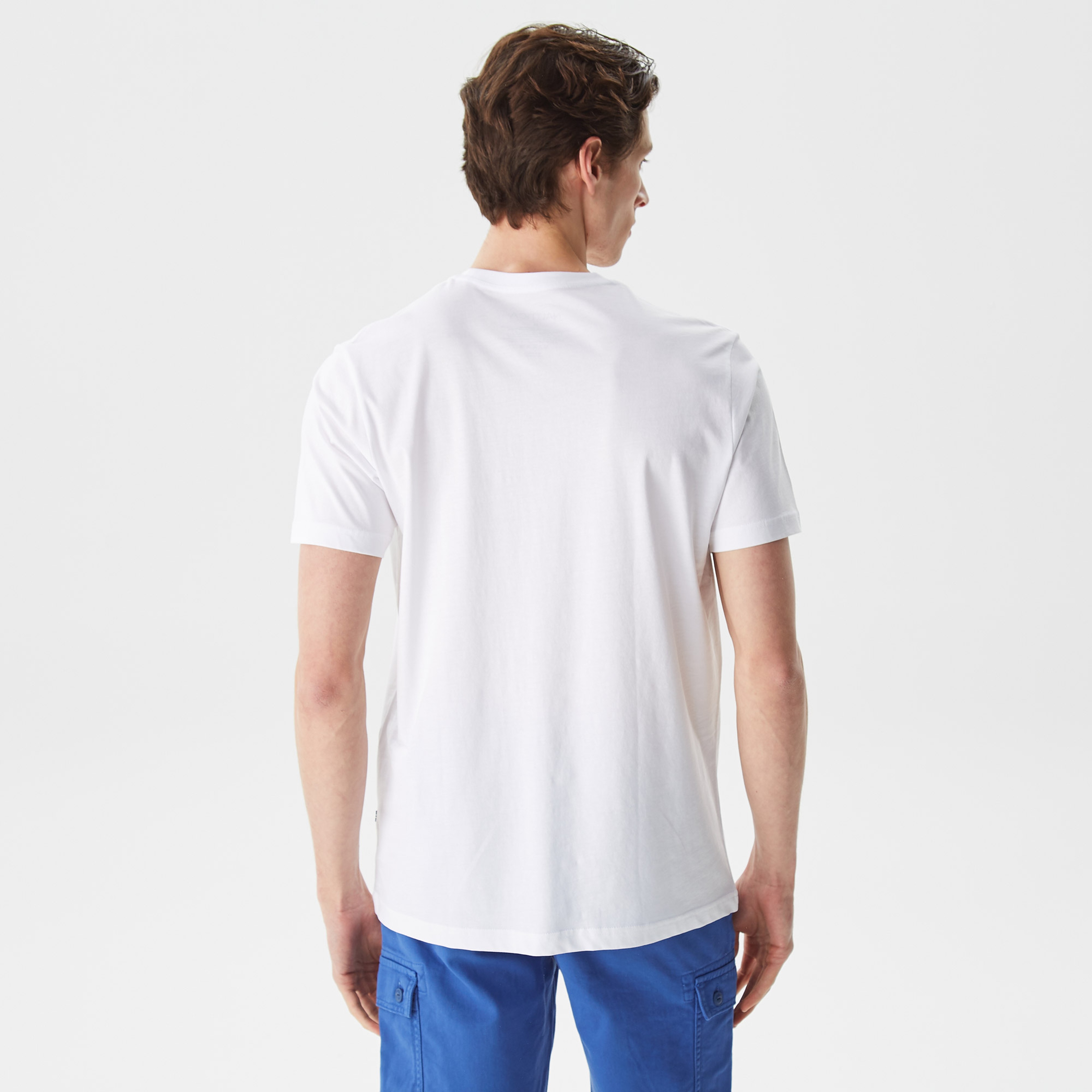 Nautica Erkek Beyaz Desenli Standart Fit T-Shirt