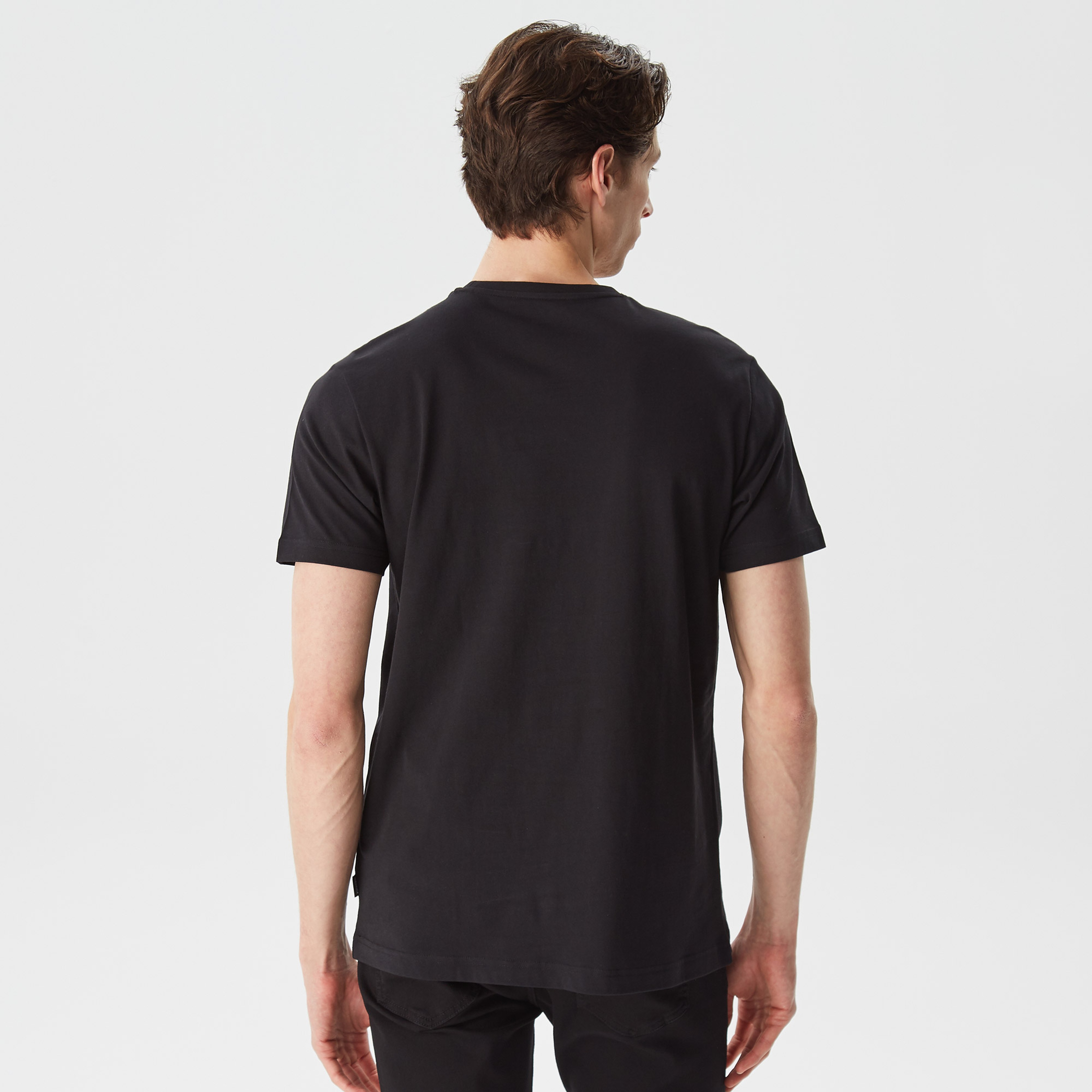 Nautica Erkek Siyah Baskılı Standart Fit T-Shirt