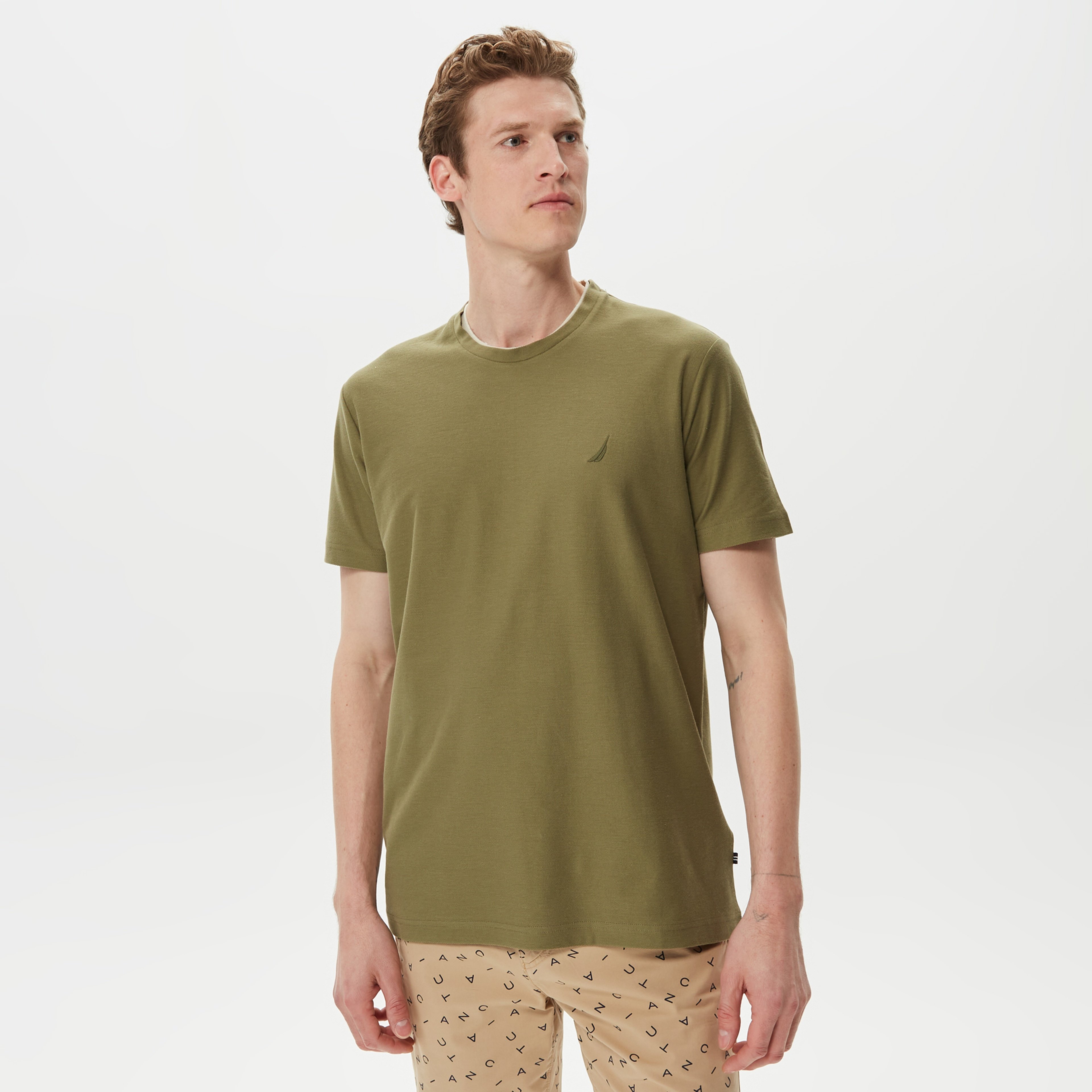 Nautica Erkek Yeşil Standart Fit T-Shirt