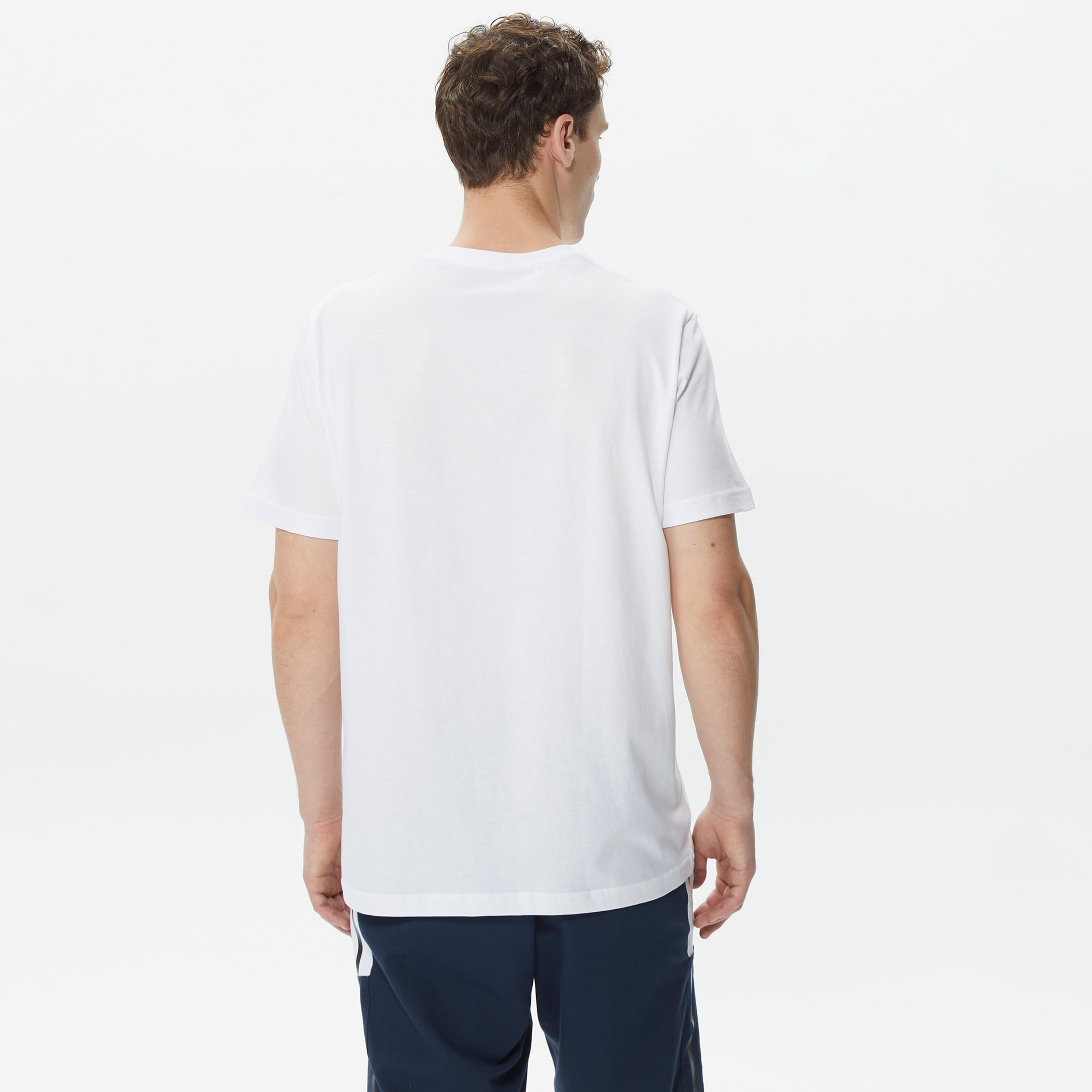 Nautica Erkek Beyaz Desenli Standart Fit T-Shirt