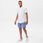 Nautica Erkek Beyaz Slim Fit Kısa Kollu Gömlek