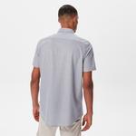 Nautica Erkek Mavi Slim Fit Kısa Kollu Gömlek