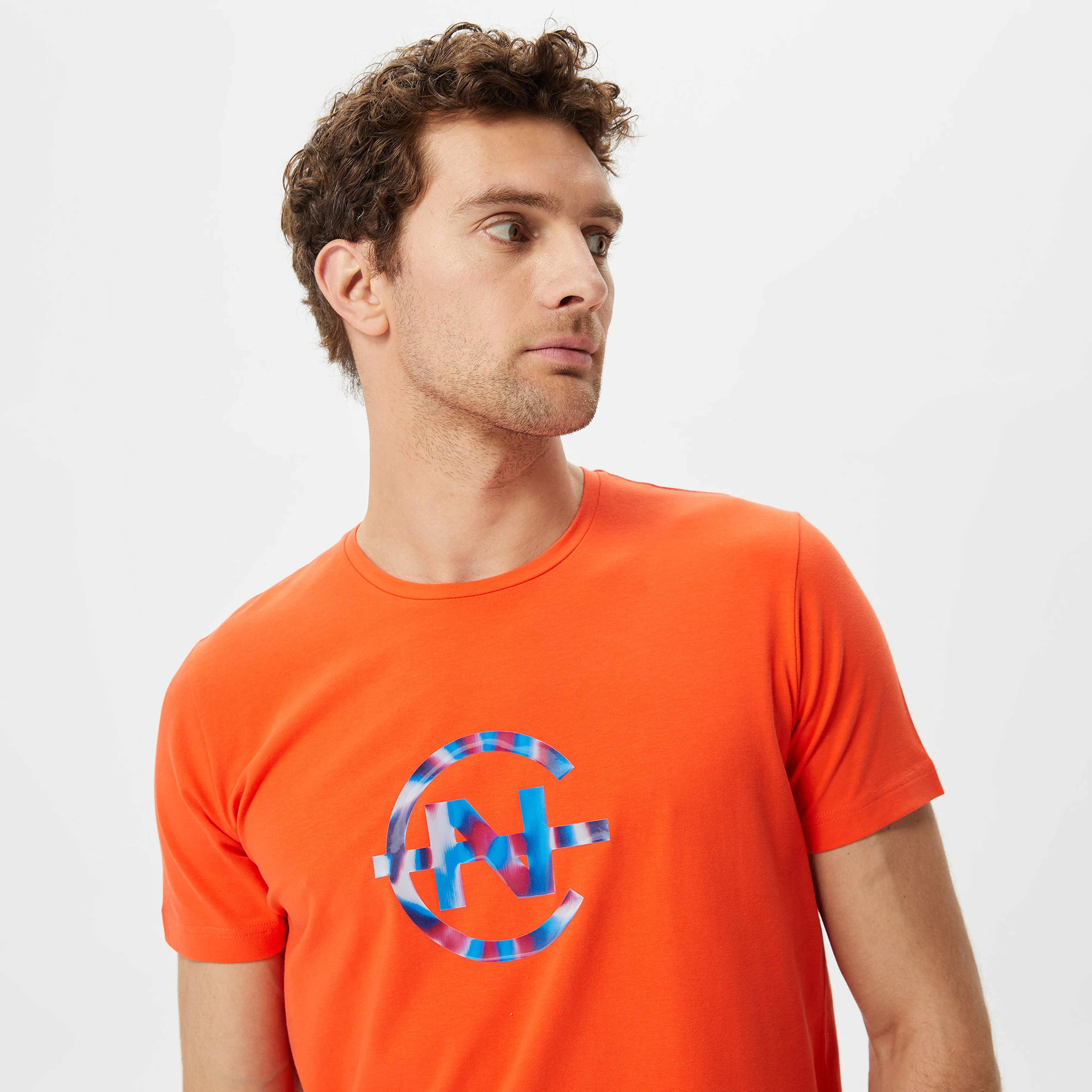 Nautica Erkek Turuncu Standart Fit T-Shirt