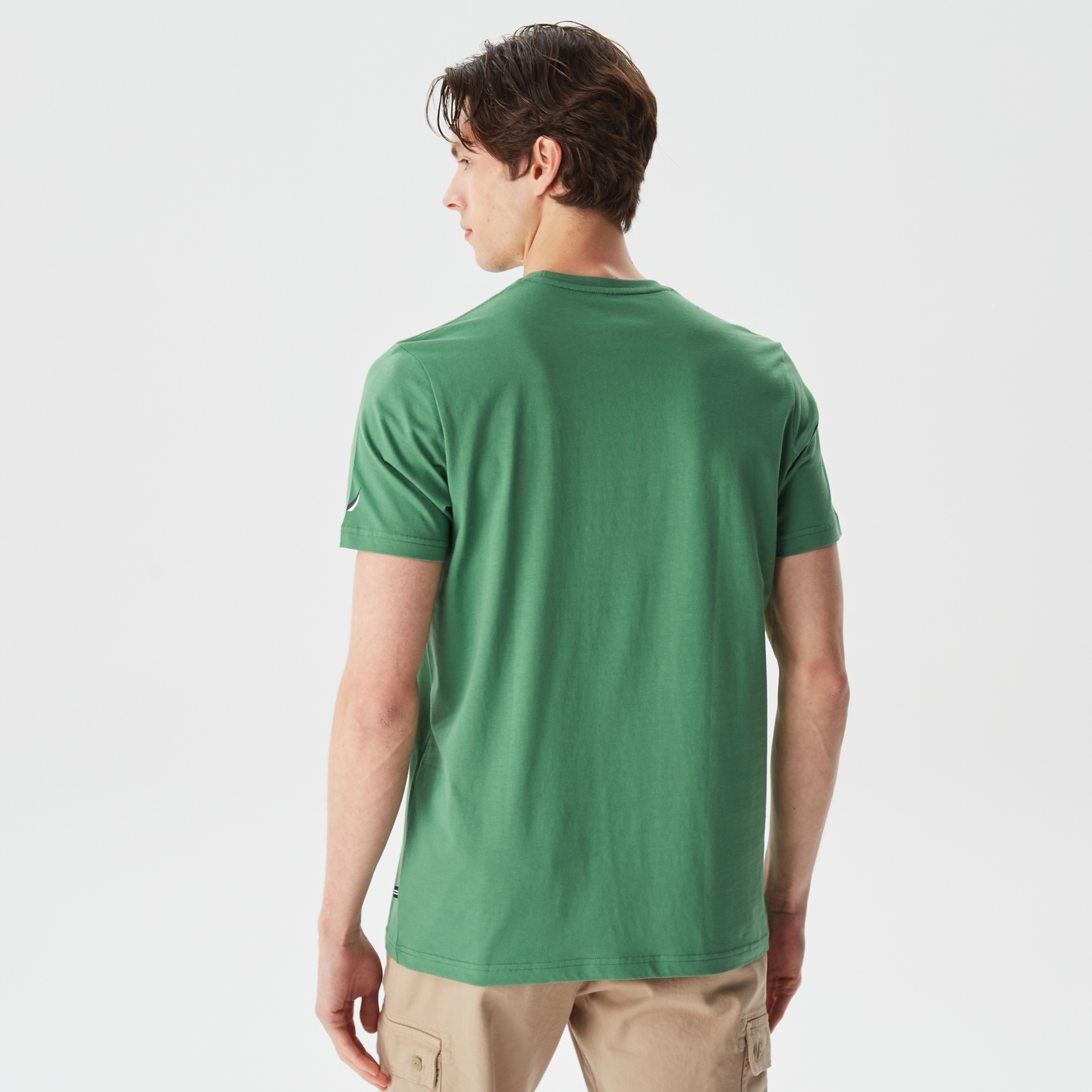 Nautica Erkek Yeşil Baskılı Standart Fit T-Shirt