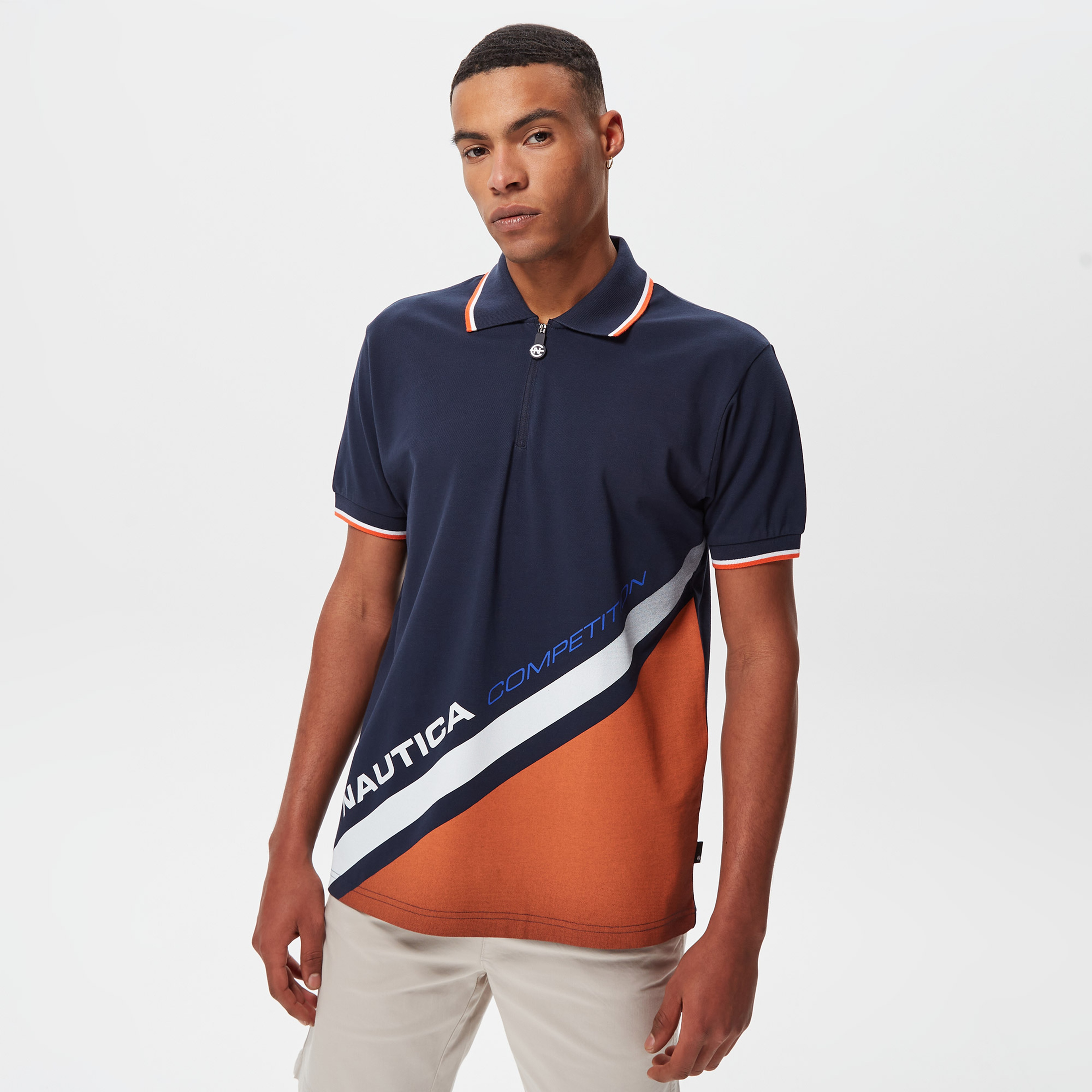 Nautica Erkek Lacivert Classic Fit Kısa Kollu Polo Yaka T-Shirt