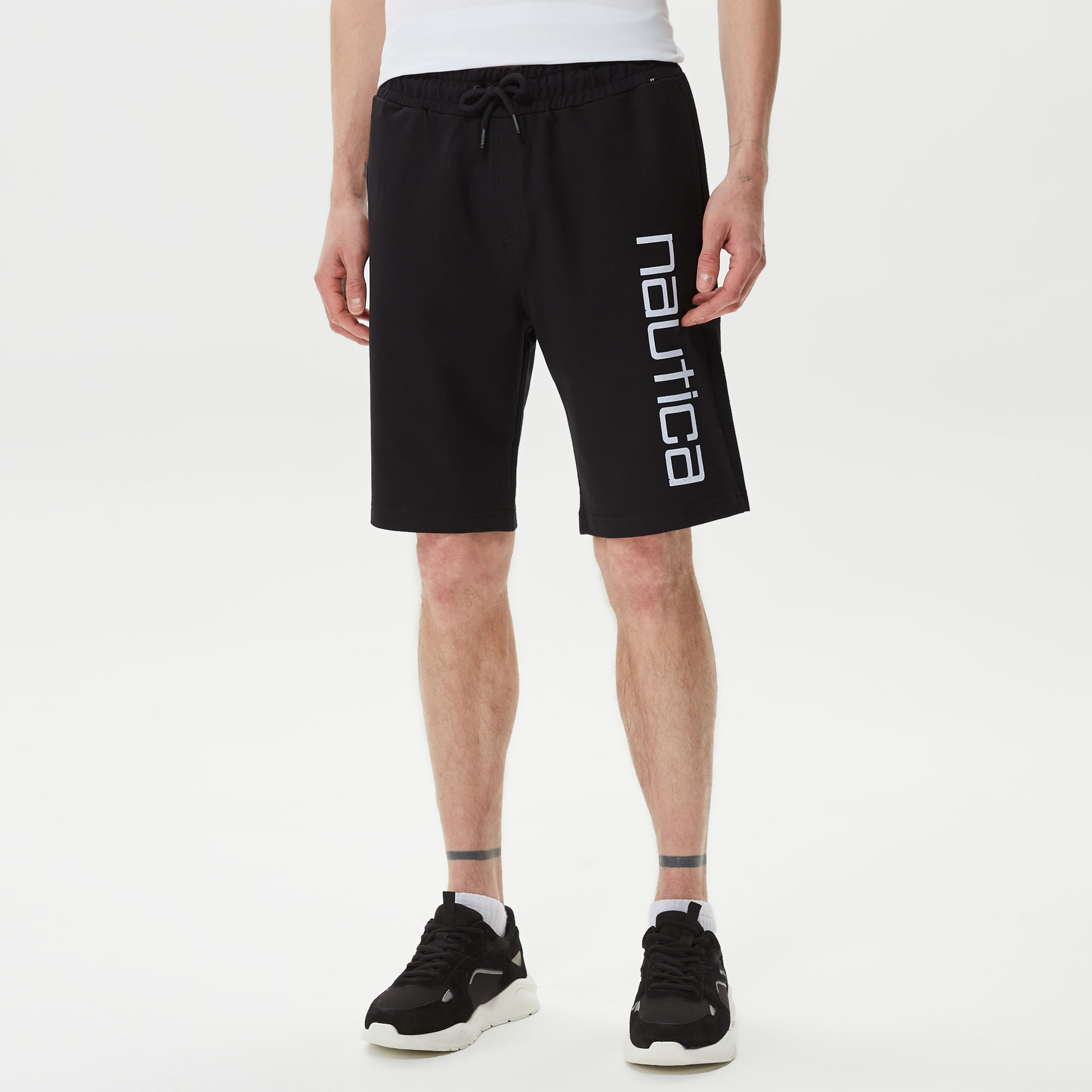 Nautica Erkek Siyah Baskılı Şort