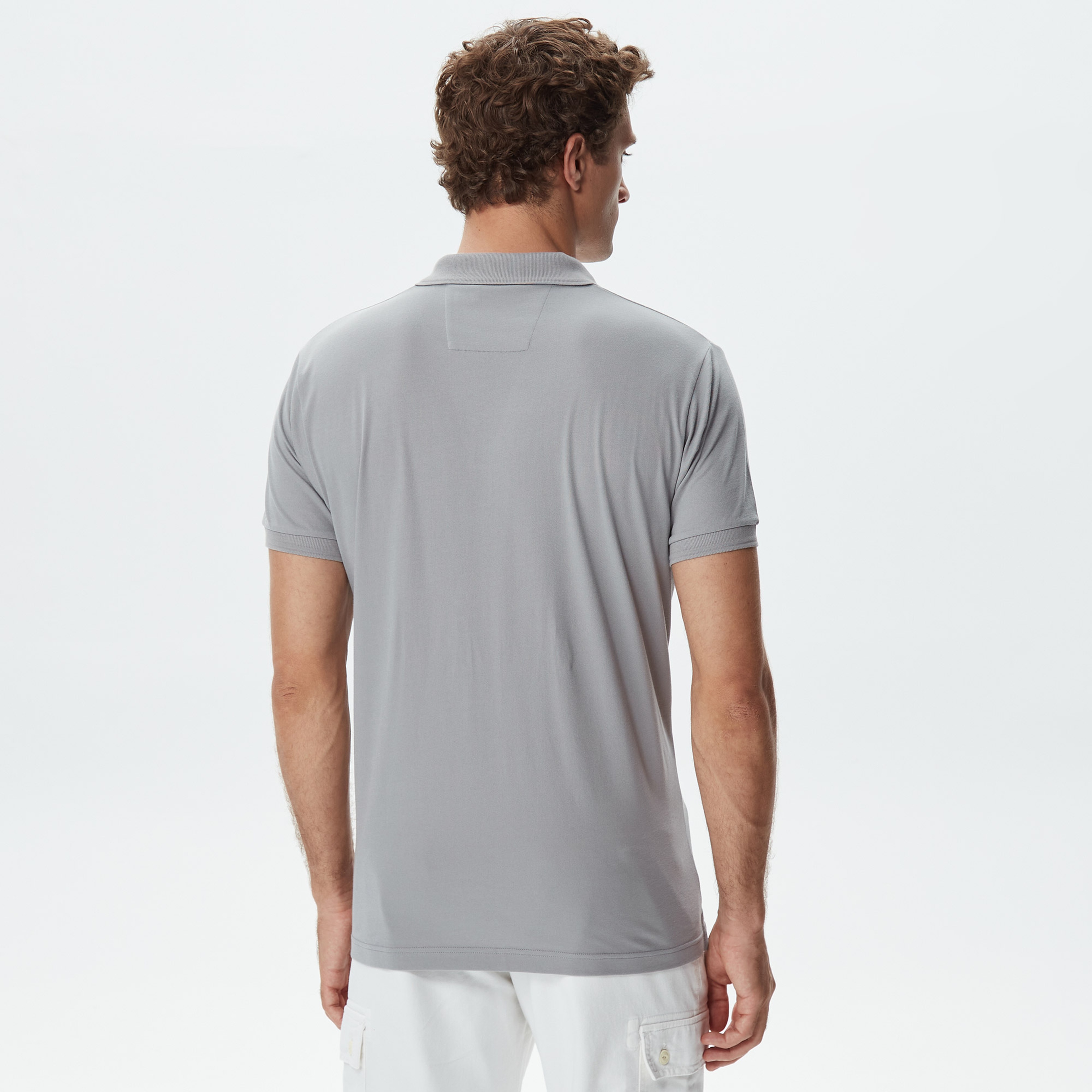 Nautica Erkek Gri Classic Fit Kısa Kollu Polo