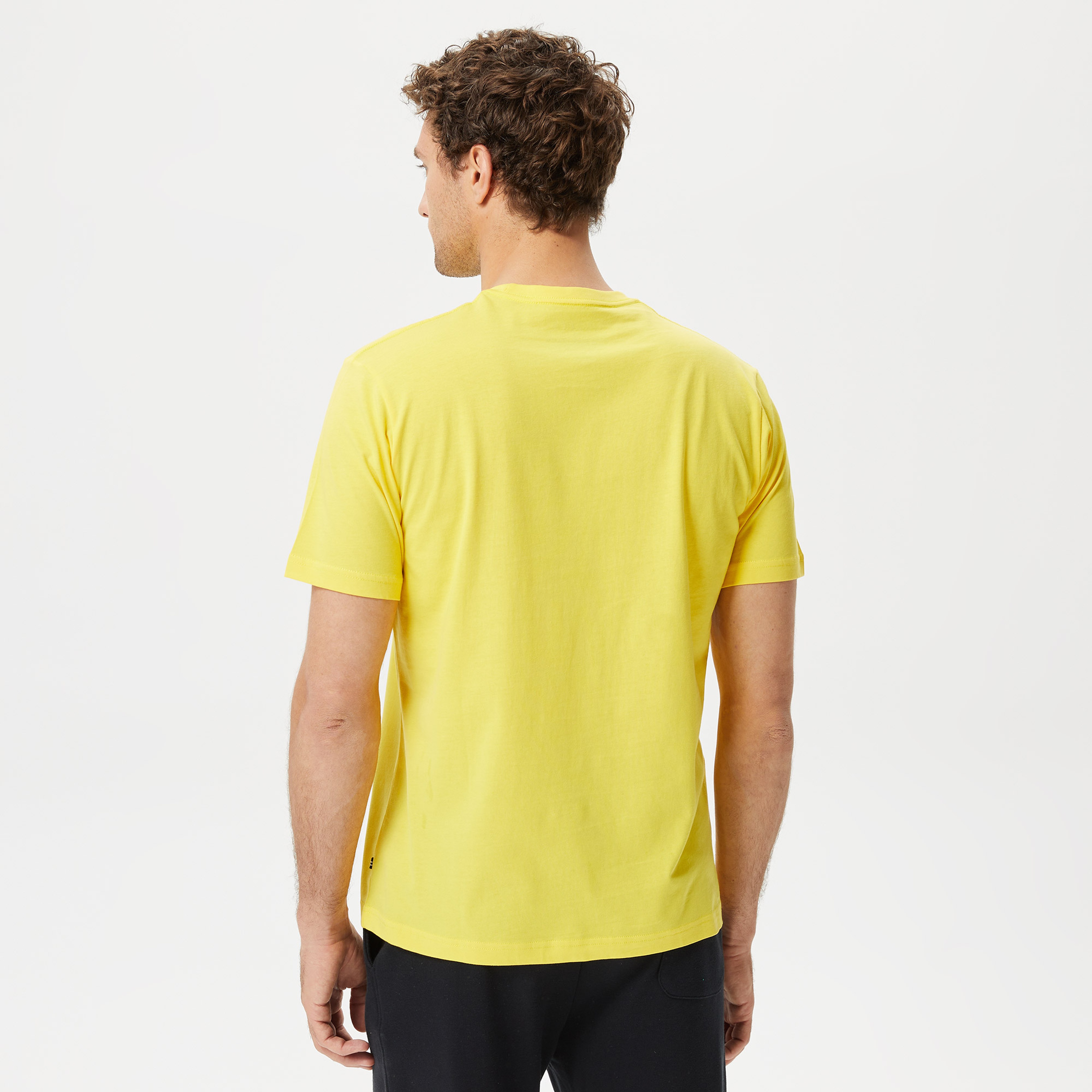 Nautica Erkek Sarı Baskılı Standart Fit T-Shirt