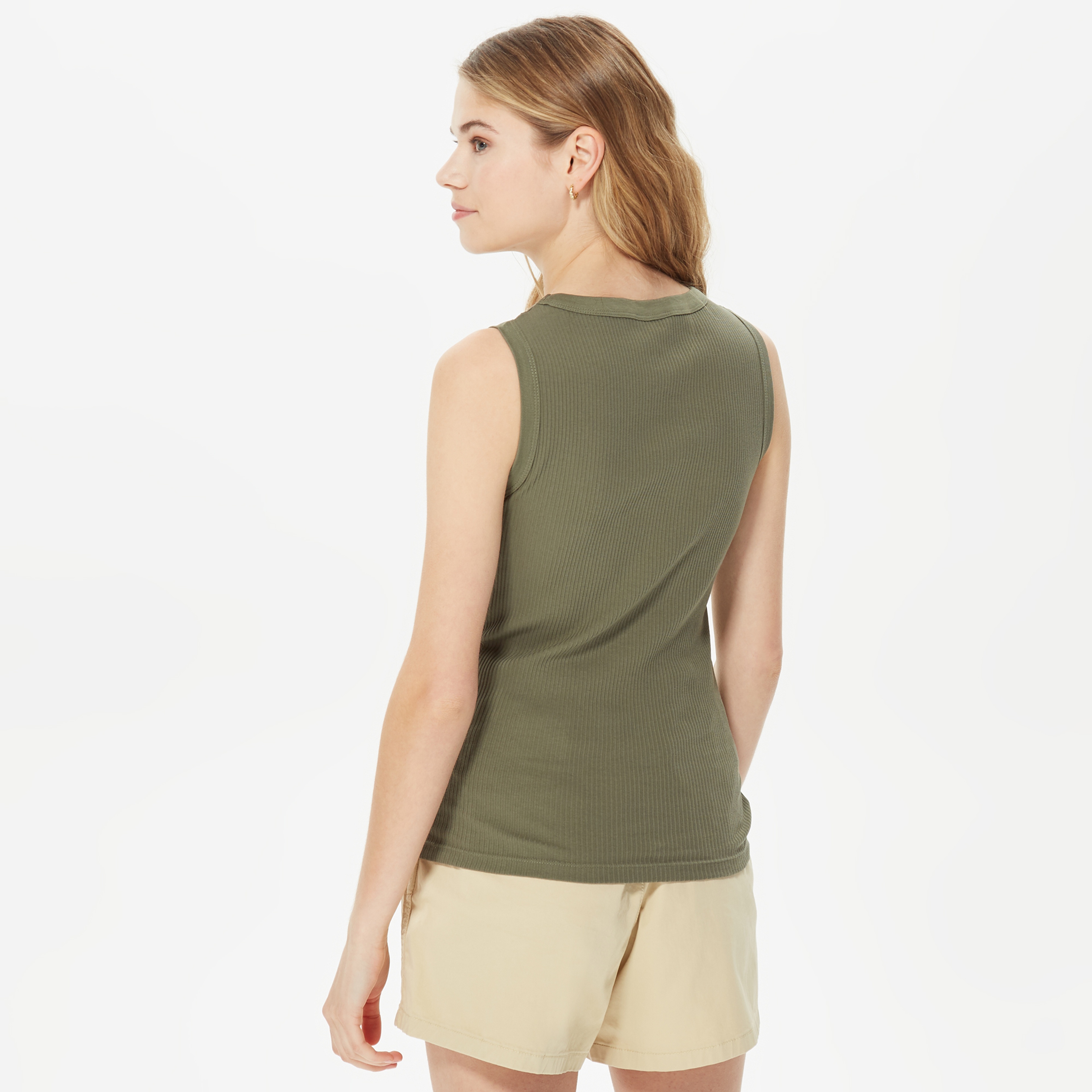 Nautica Kadın Yeşil Çizgili Kolsuz T-Shirt