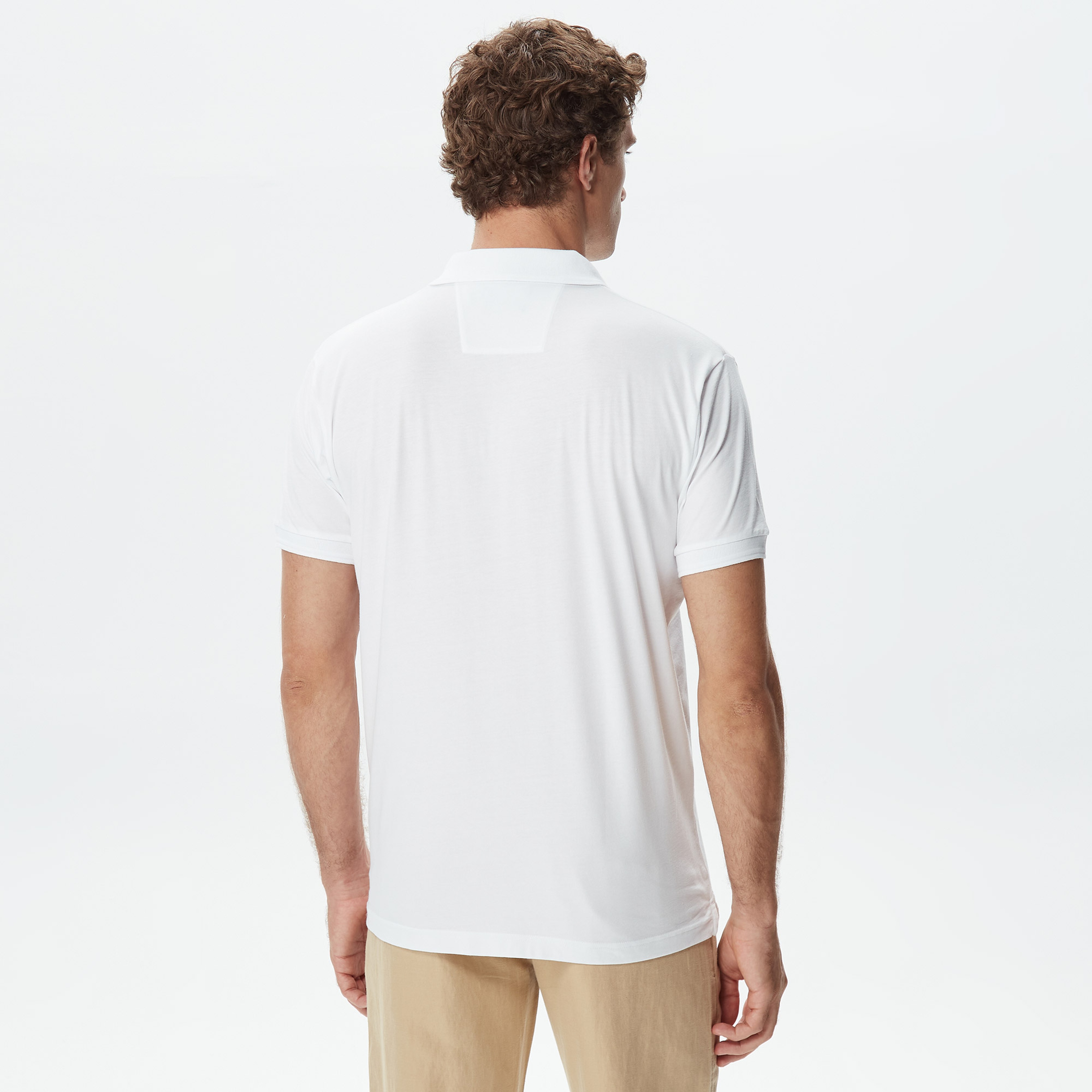 Nautica Erkek Beyaz Classic Fit Kısa Kollu Polo