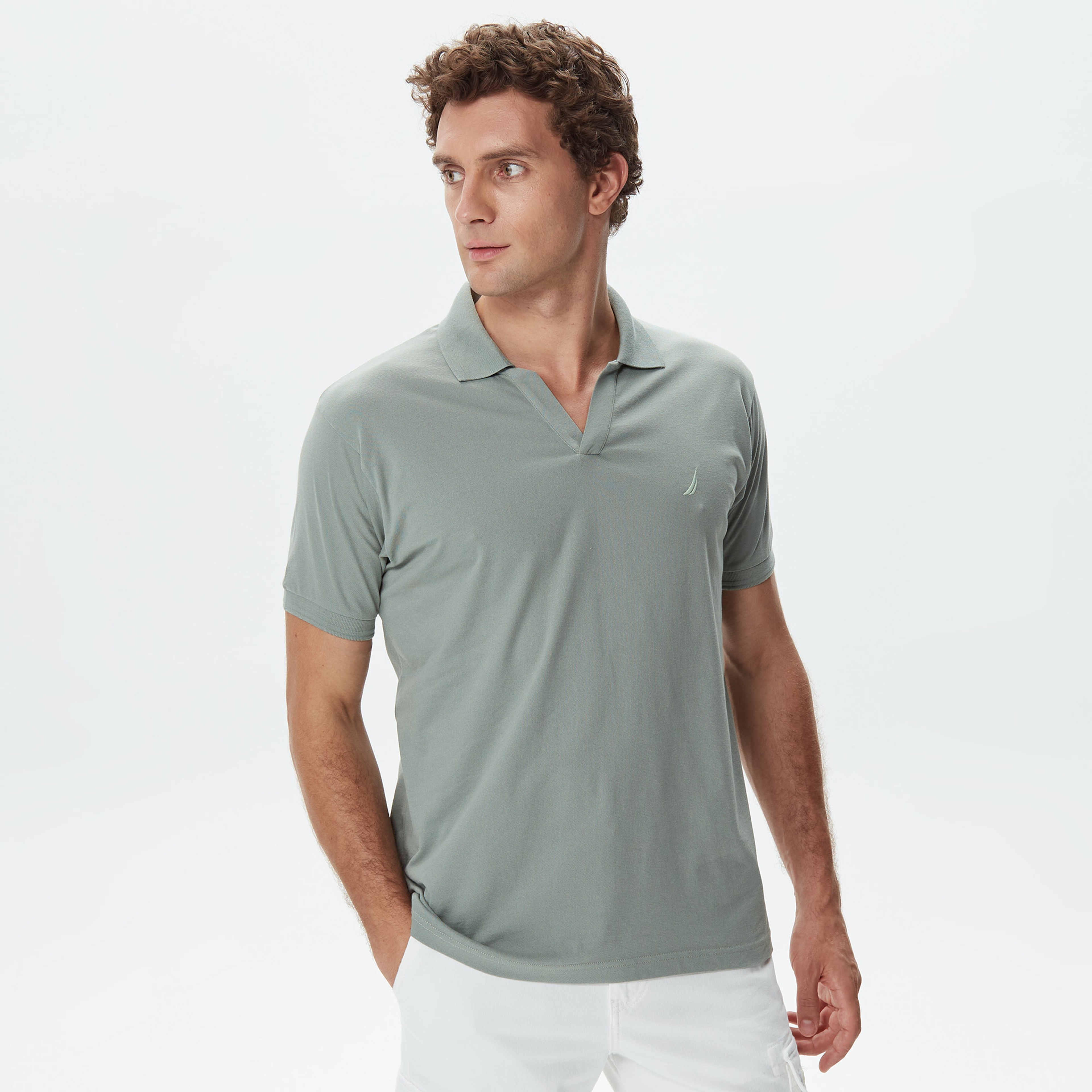 Nautica Erkek Yeşil Classic Fit Kısa Kollu Polo
