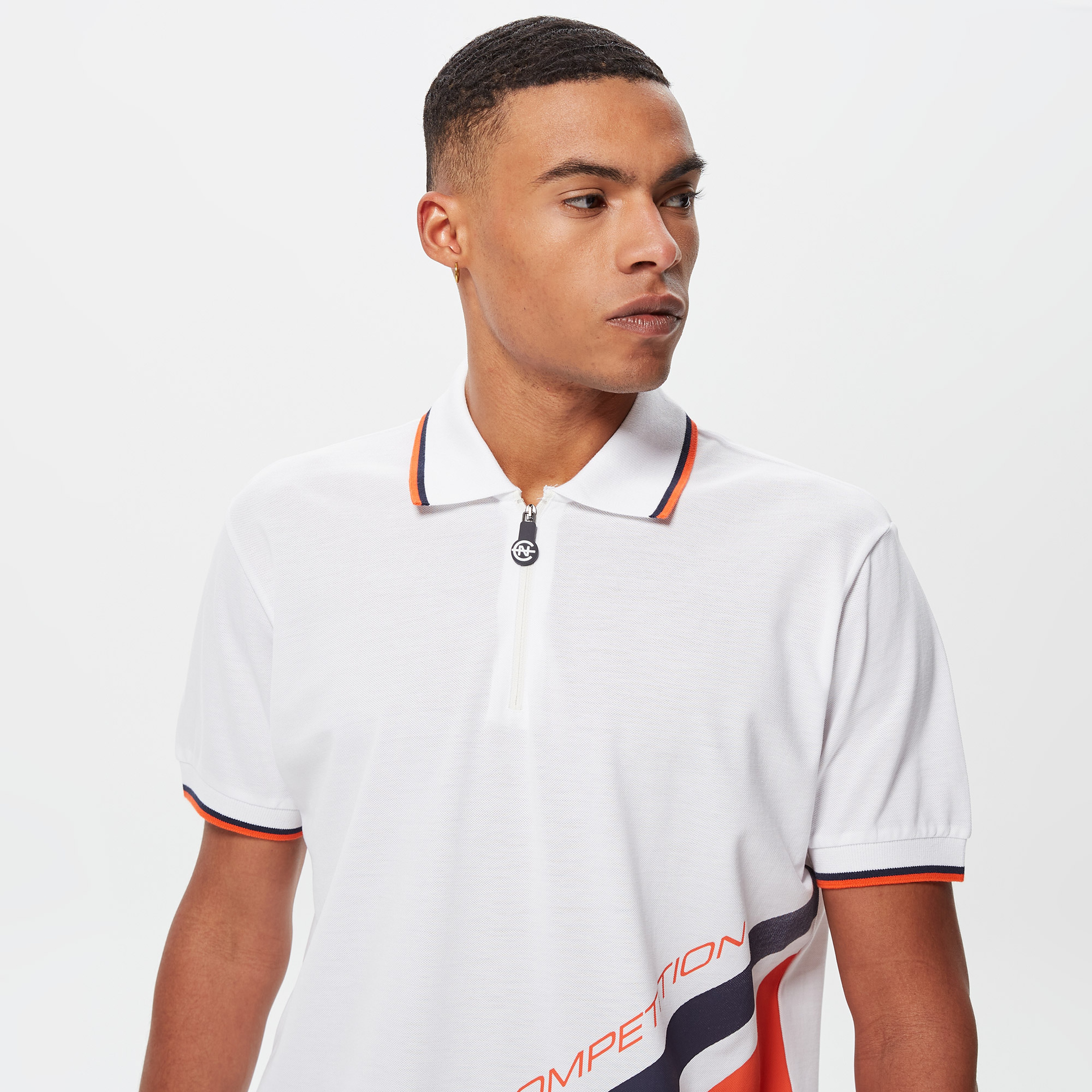 Nautica Erkek Beyaz Classic Fit Kısa Kollu Polo Yaka T-Shirt