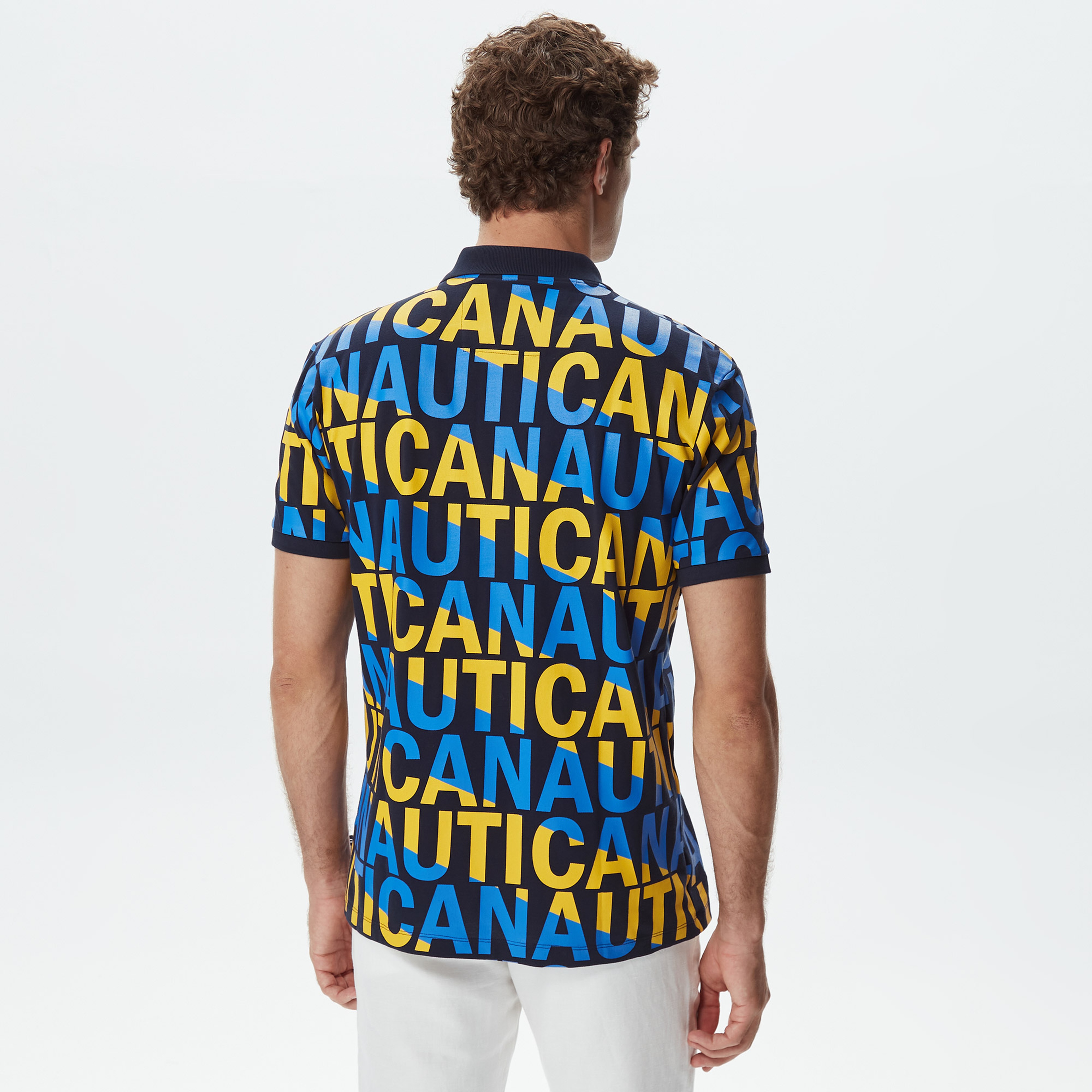 Nautica Erkek Lacivert Slim Fit Kısa Kollu Polo