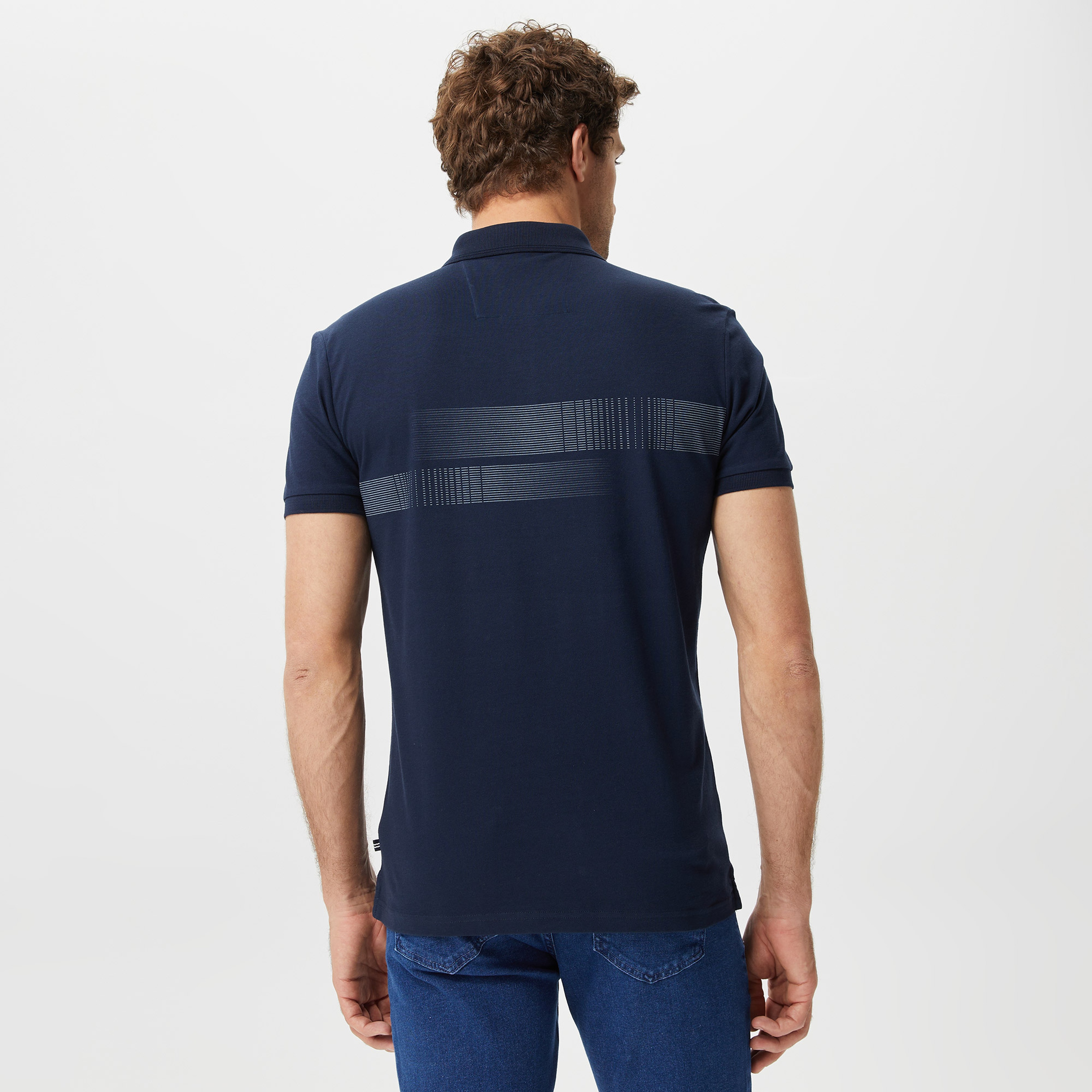 Nautica Erkek Lacivert Slim Fit Kısa Kollu Polo