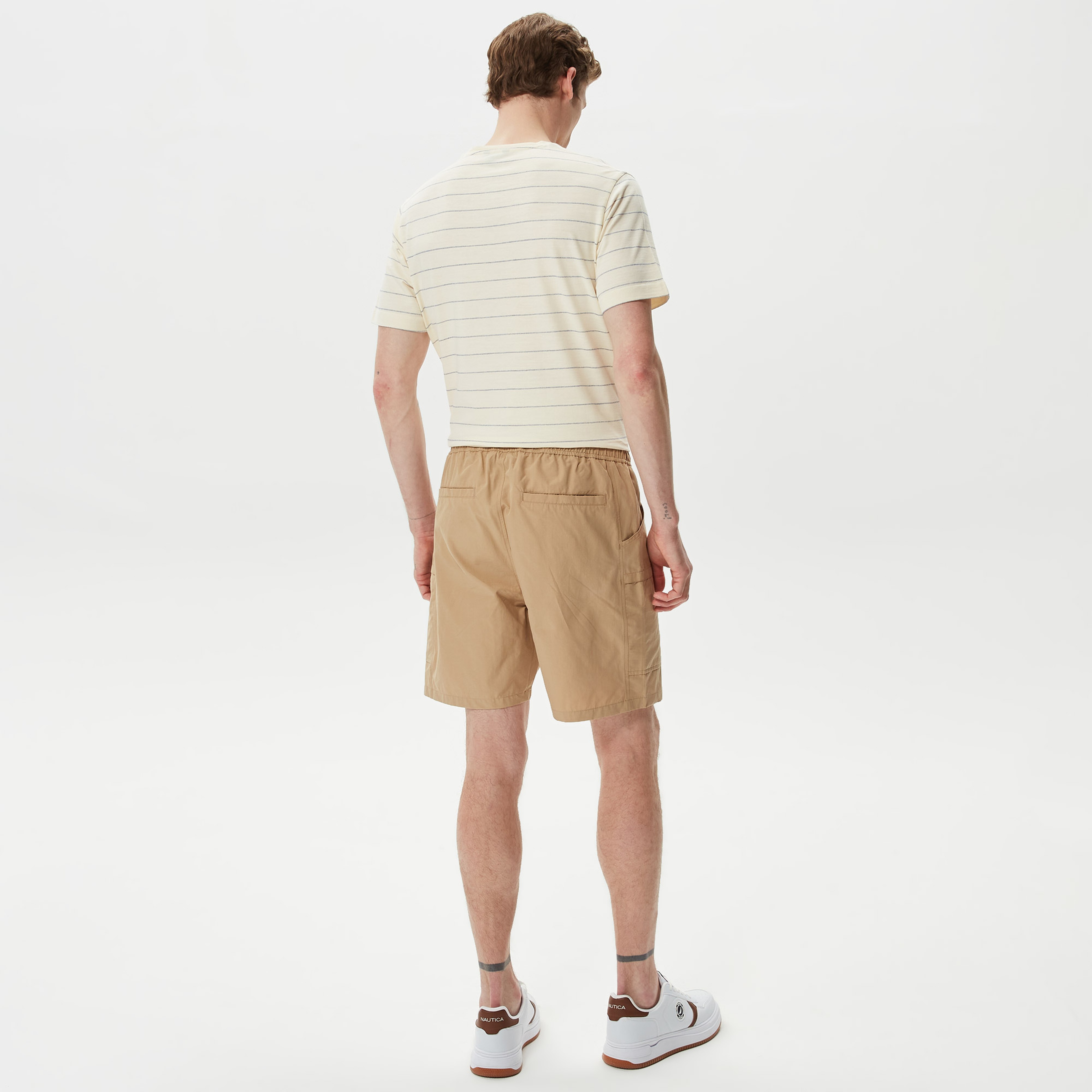 Nautica Erkek Bej Bermuda Şort