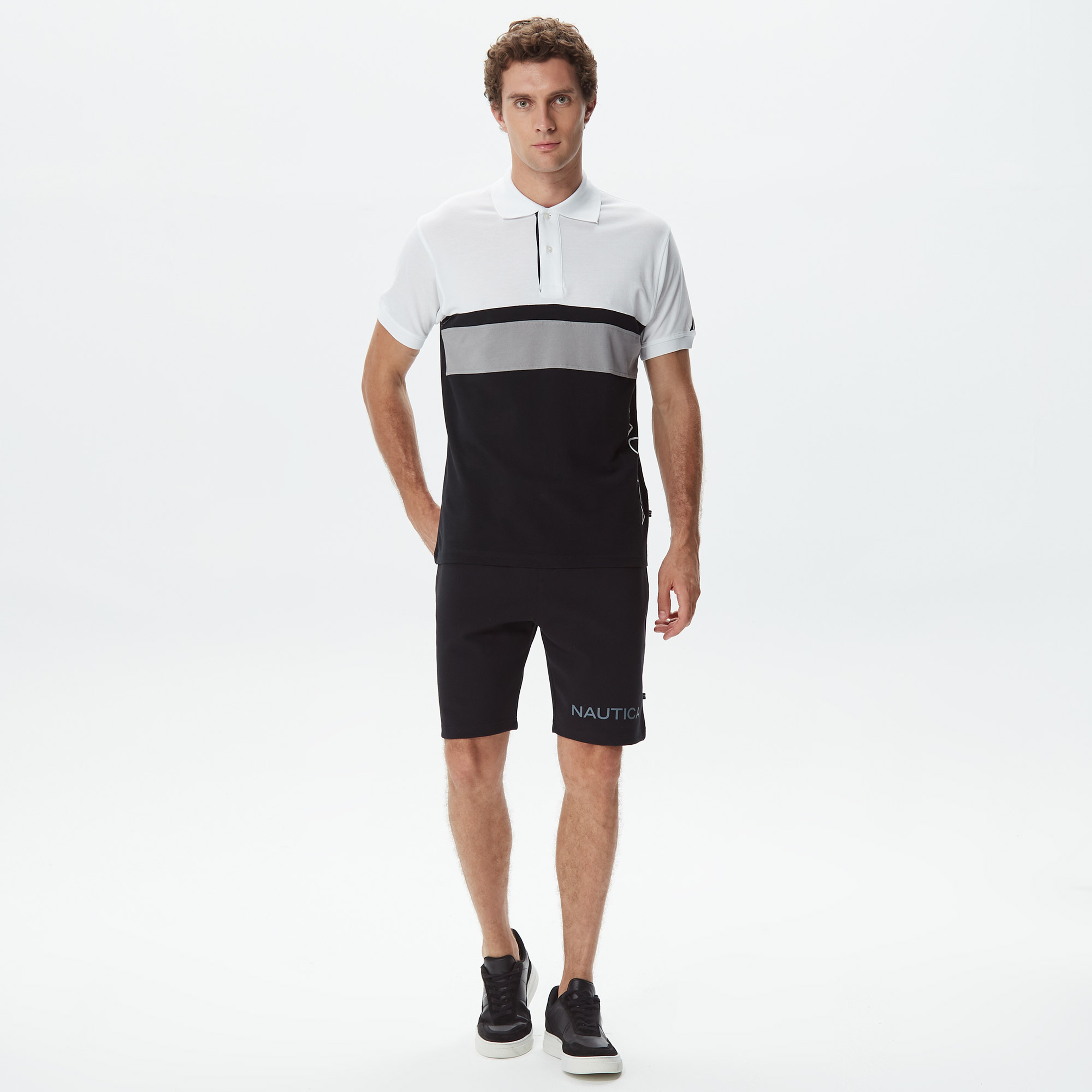 Nautica Erkek Siyah Baskılı Şort