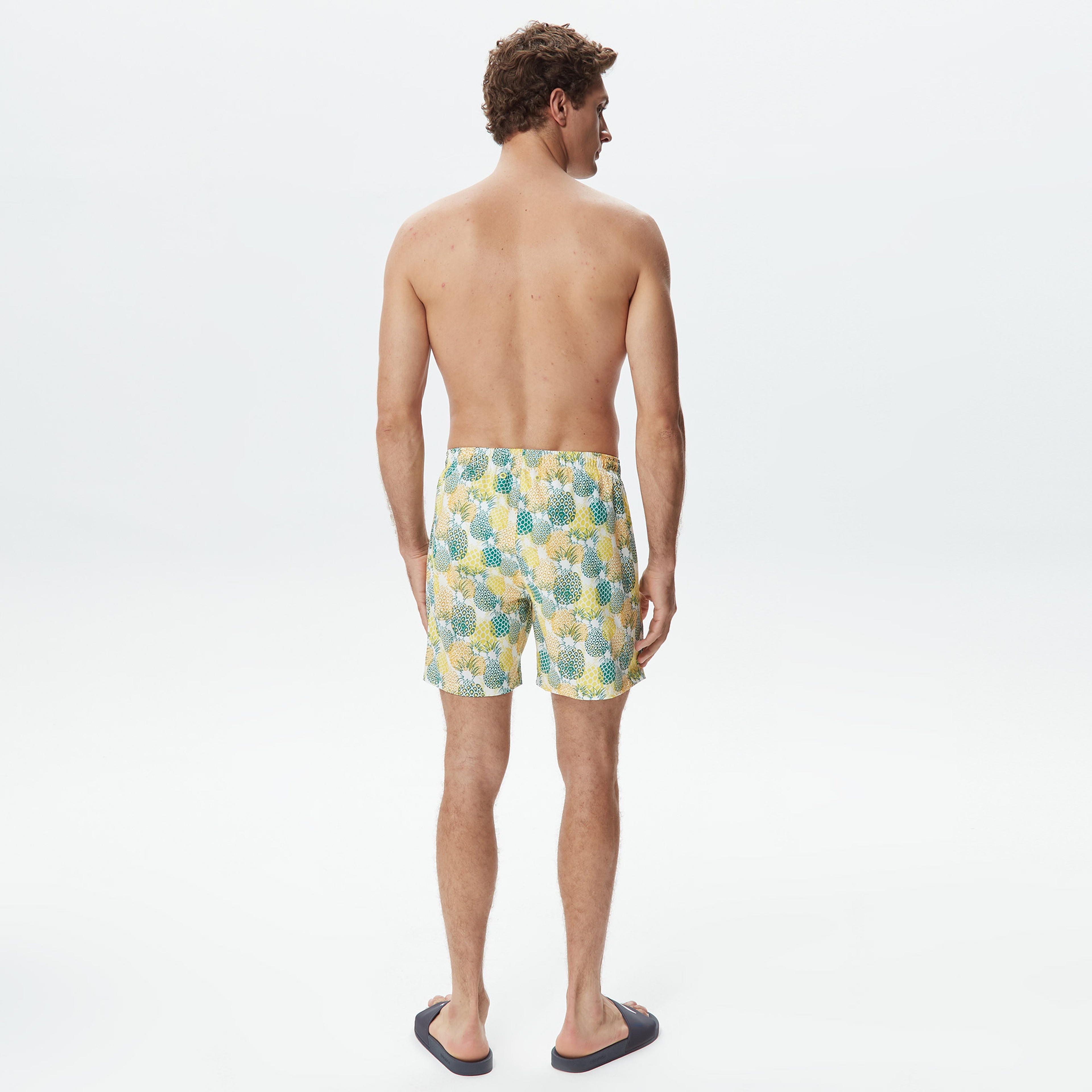 Nautica Erkek Sarı Baskılı Deniz Şortu
