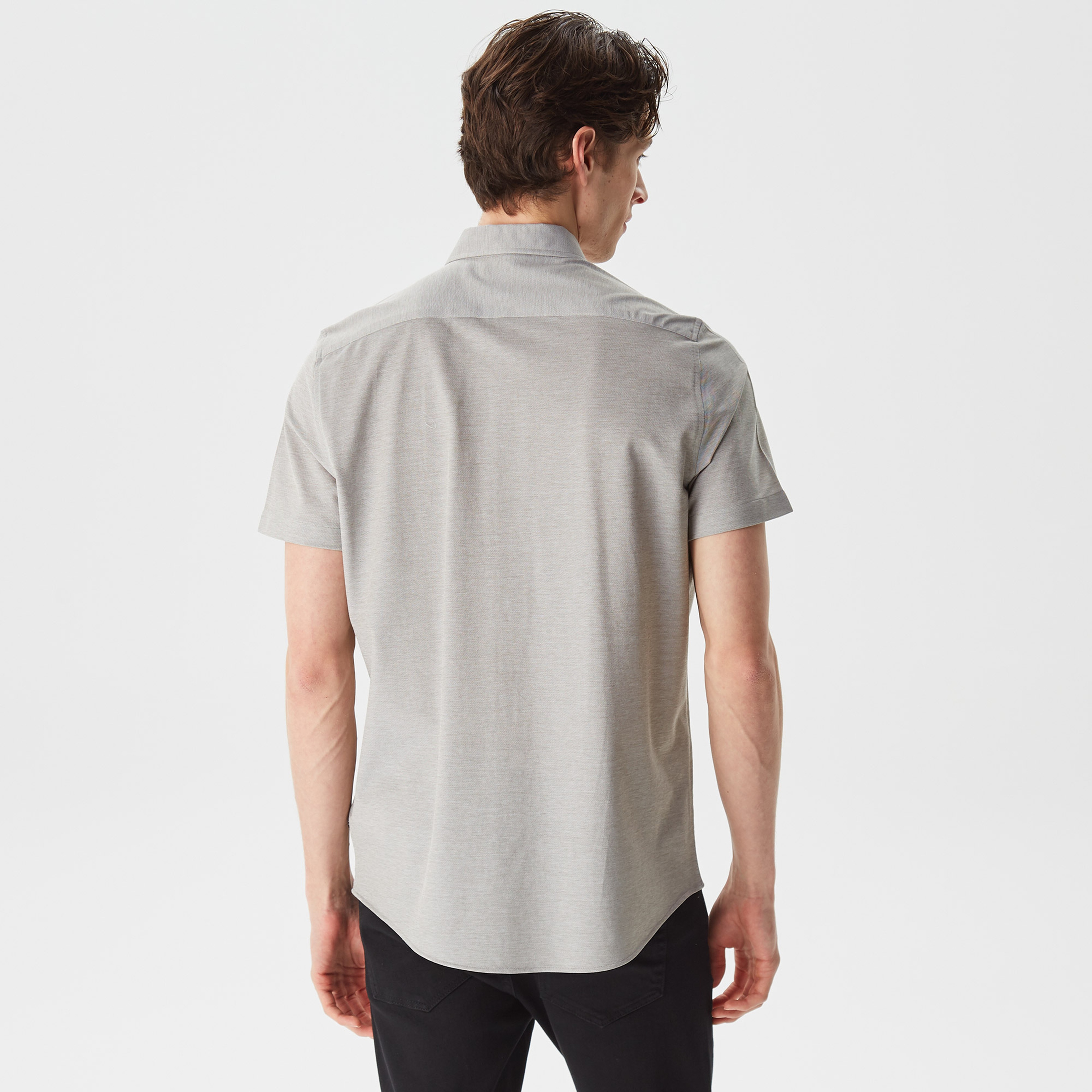 Nautica Erkek Yeşil Slim Fit Kısa Kollu Gömlek