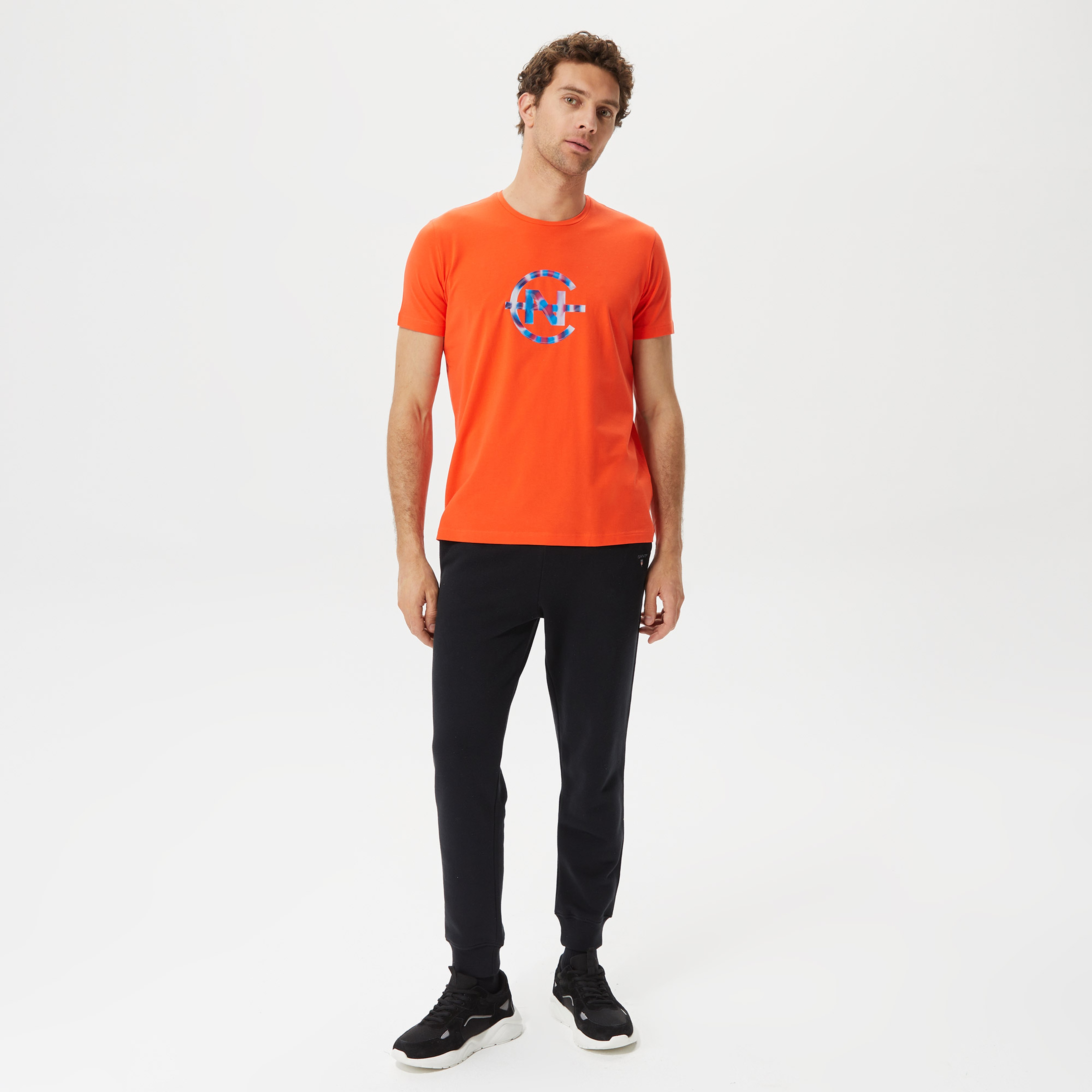 Nautica Erkek Turuncu Standart Fit T-Shirt