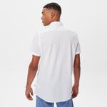 Nautica Erkek Beyaz Slim Fit Kısa Kollu Gömlek