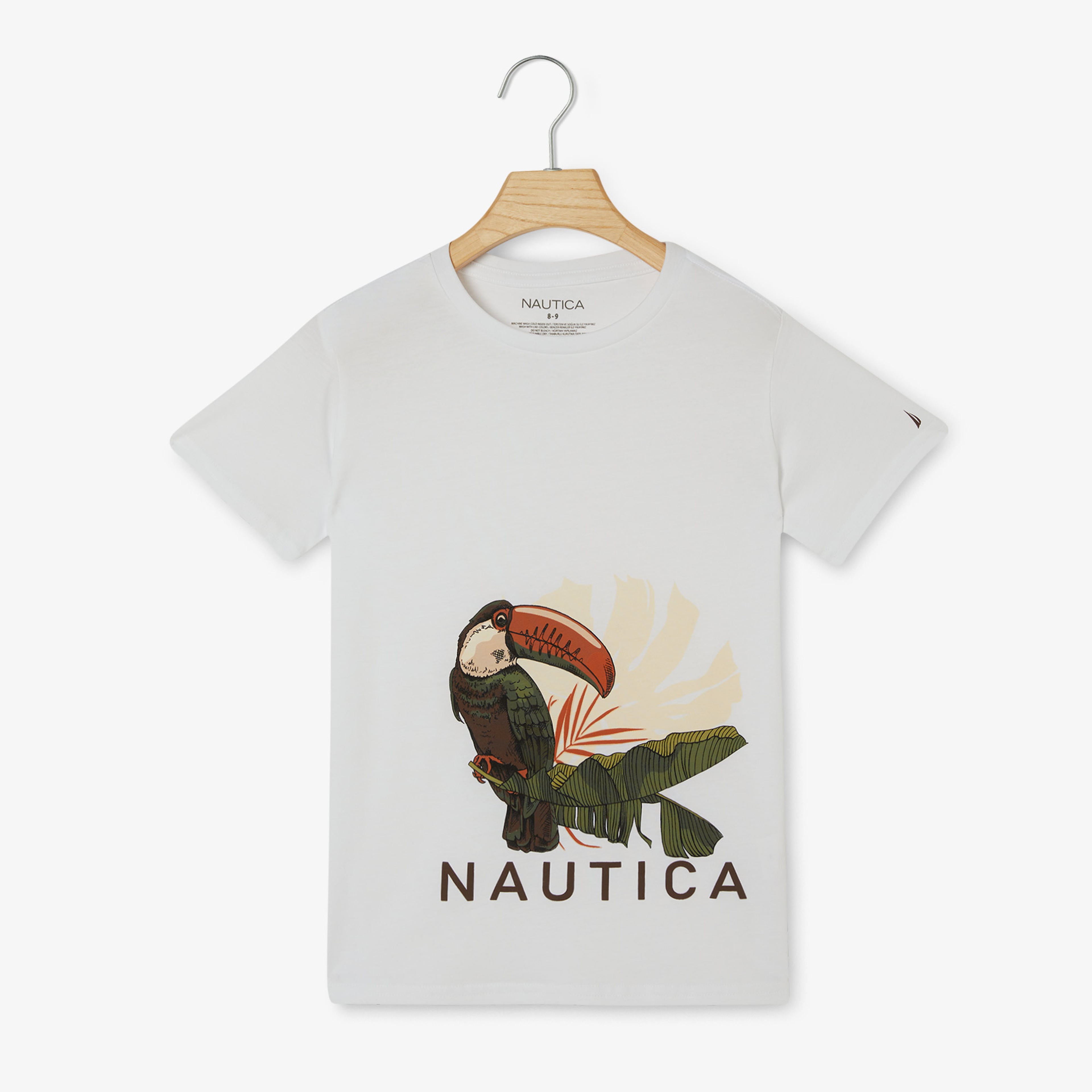 Nautica Erkek Çocuk Beyaz Baskılı T-Shirt