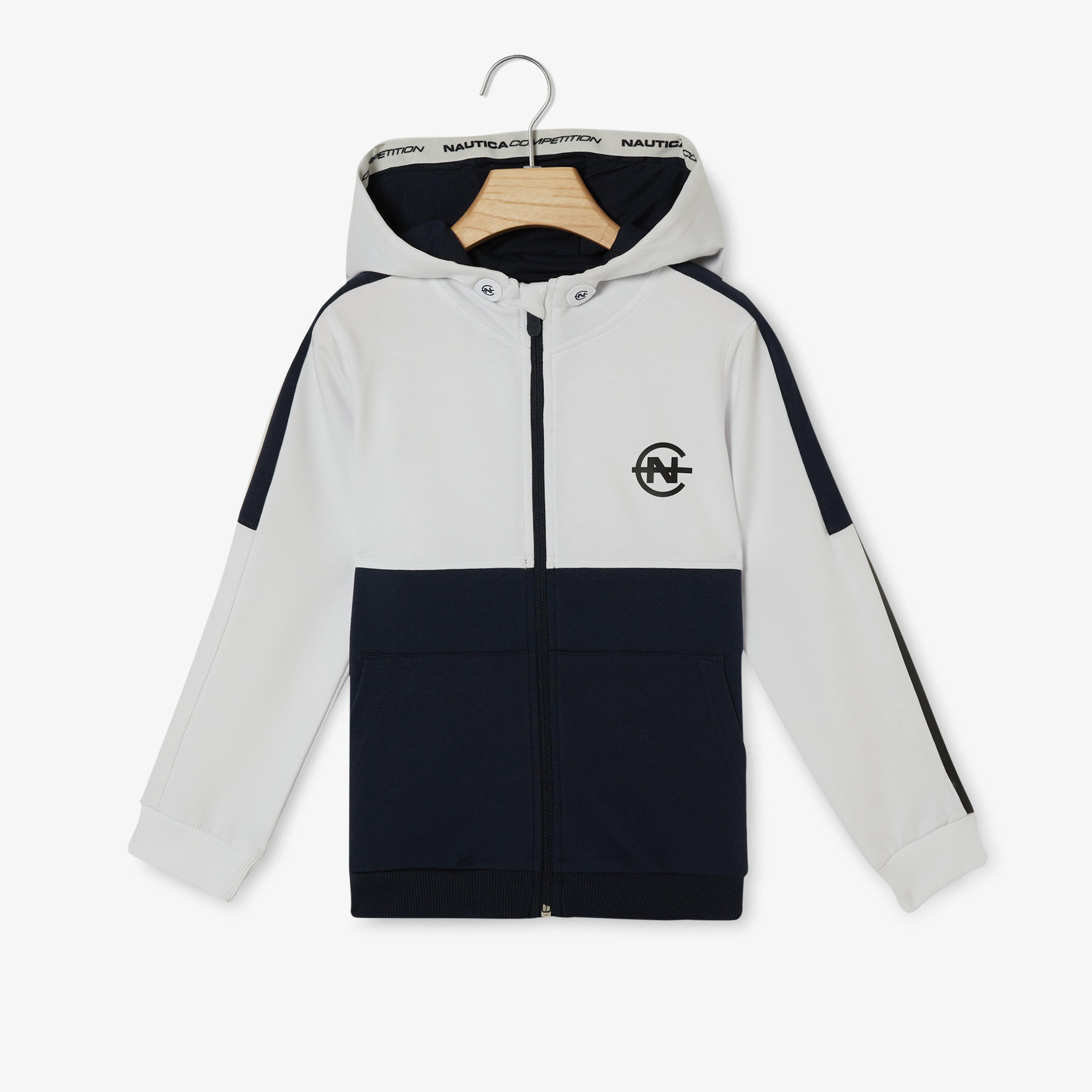 Nautica Erkek Çocuk Beyaz Renk Bloklu Sweatshirt