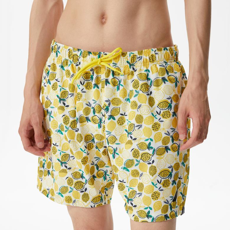 Nautica Erkek Sarı Baskılı Deniz Şortu