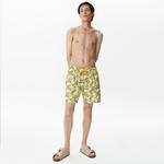 Nautica Erkek Sarı Baskılı Deniz Şortu