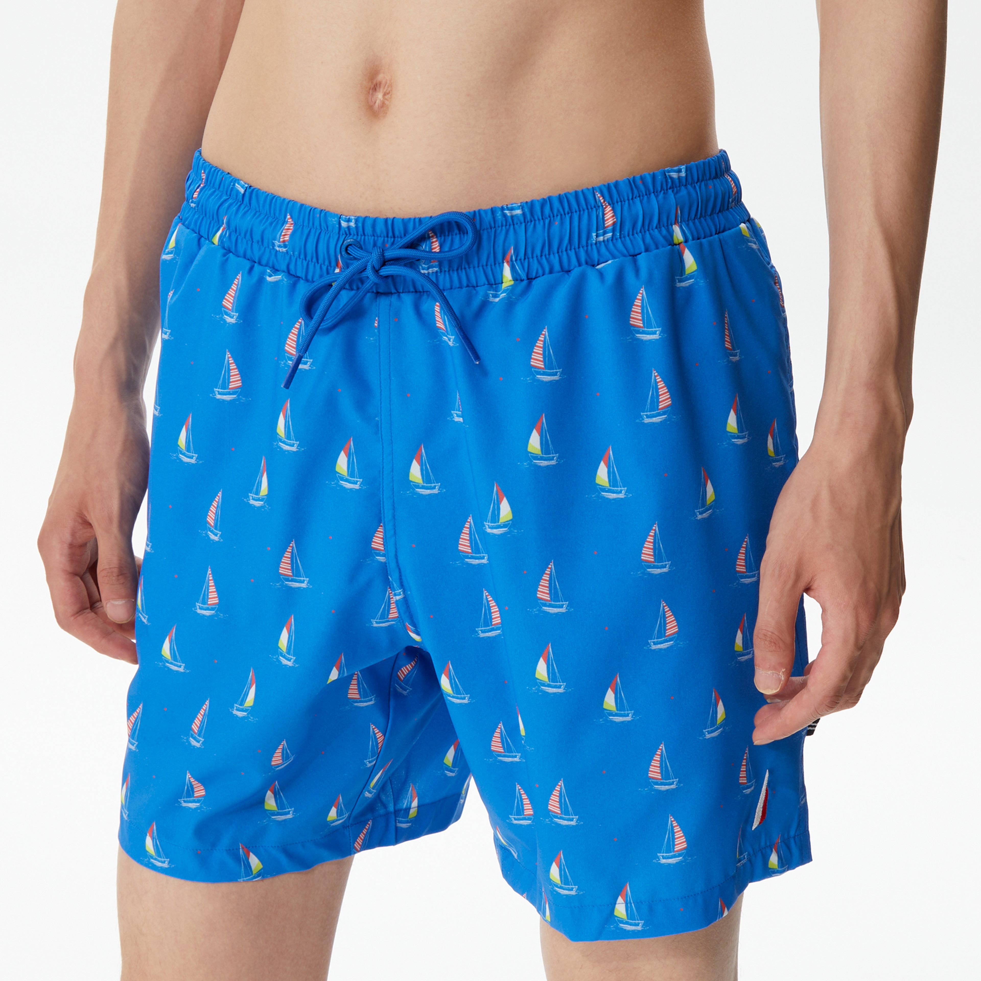 Nautica Erkek Mavi Baskılı Deniz Şortu