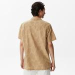 Nautica Erkek Bej Classic Fit Kısa Kollu Gömlek