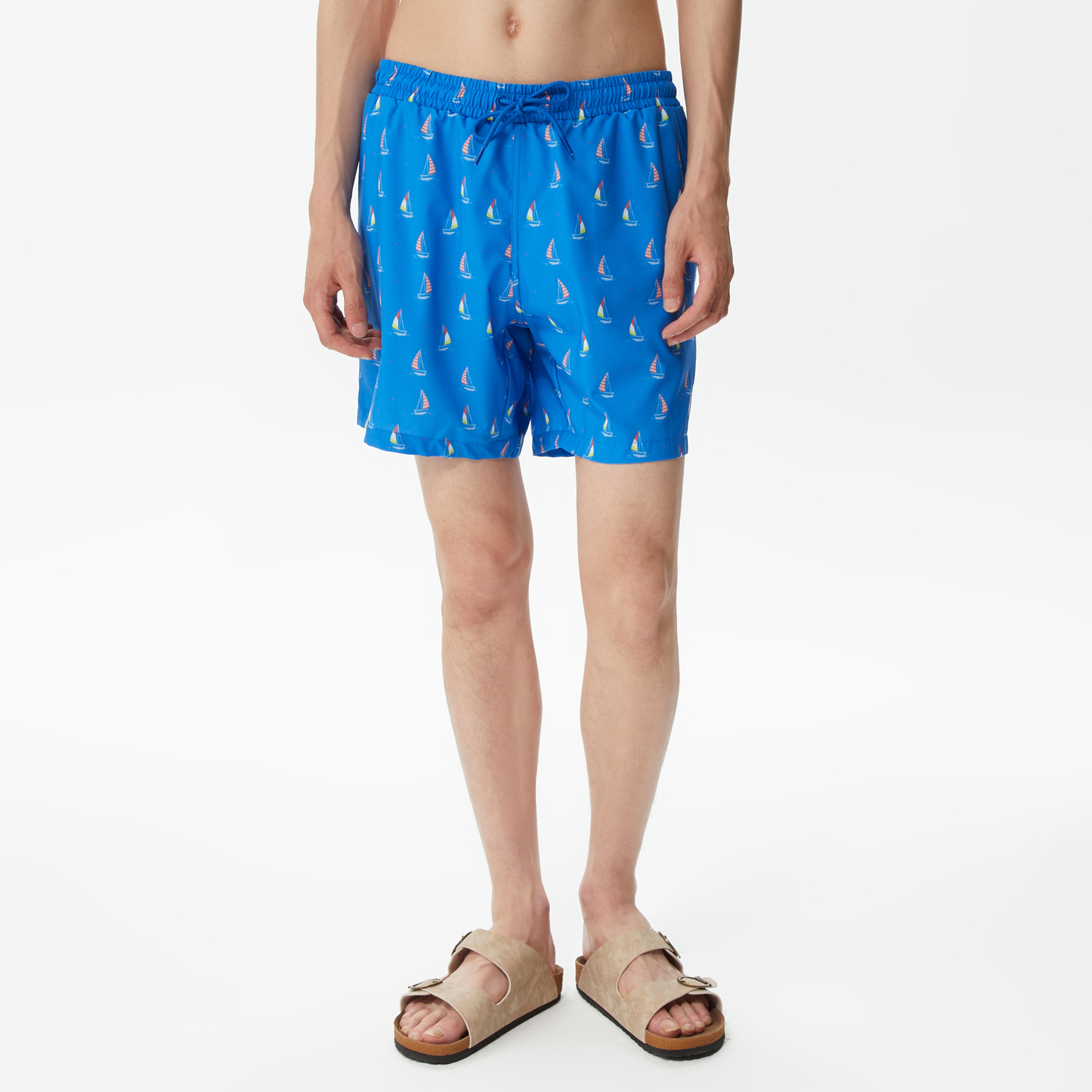 Nautica Erkek Mavi Baskılı Deniz Şortu