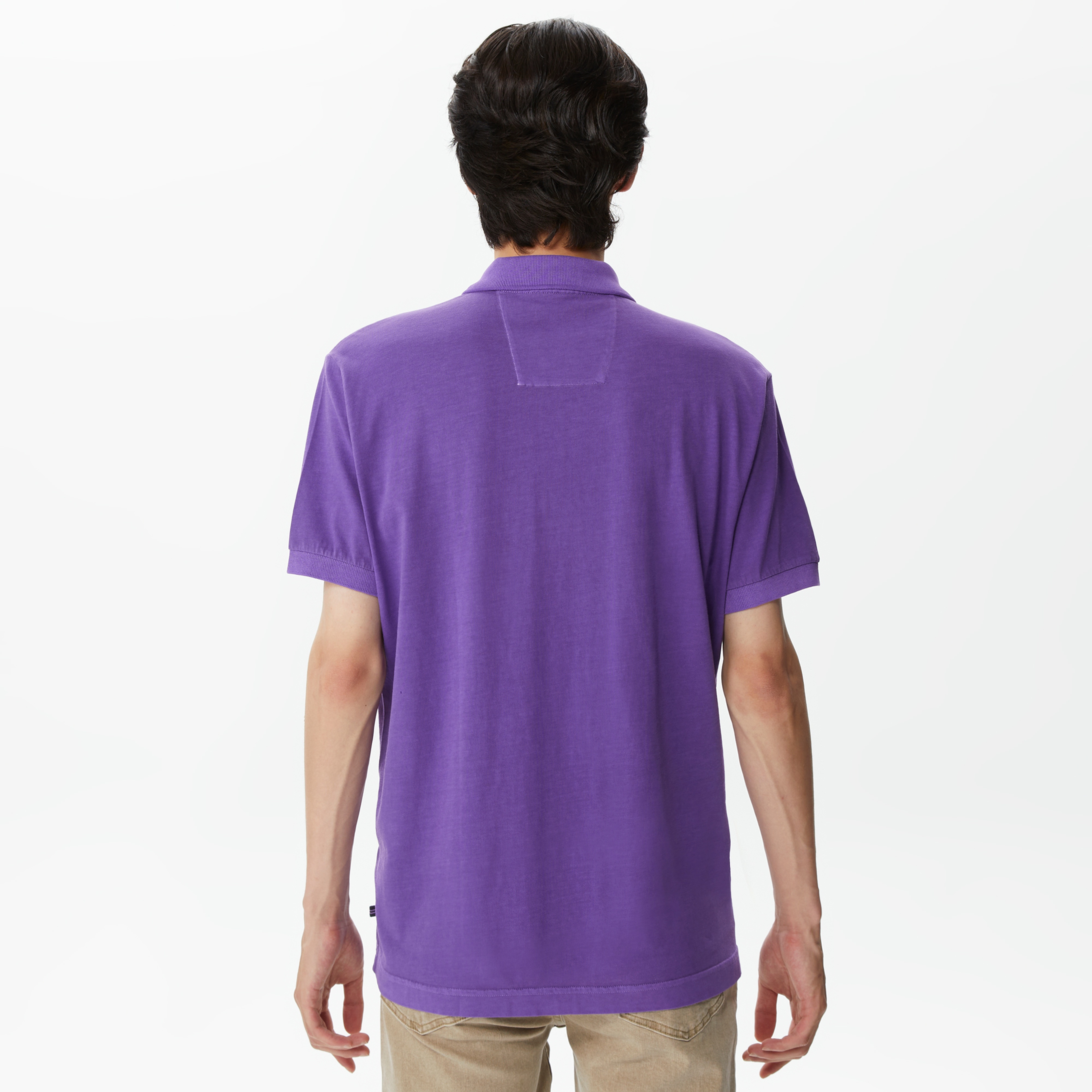 Nautica Erkek Mor Classic Fit Kısa Kollu Polo Yaka T-Shirt