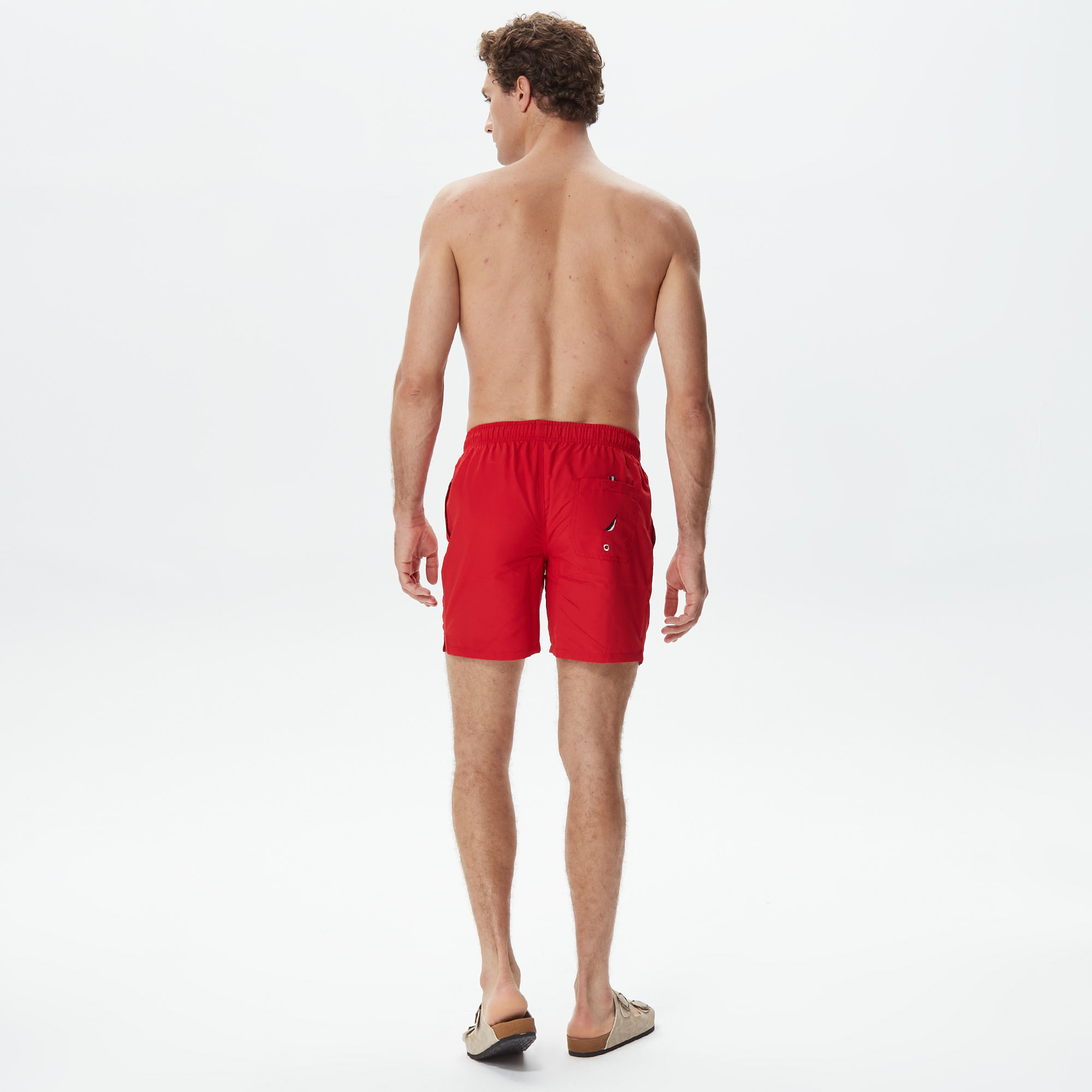 Nautica Erkek Kırmızı Standart Fit Mayo Şort