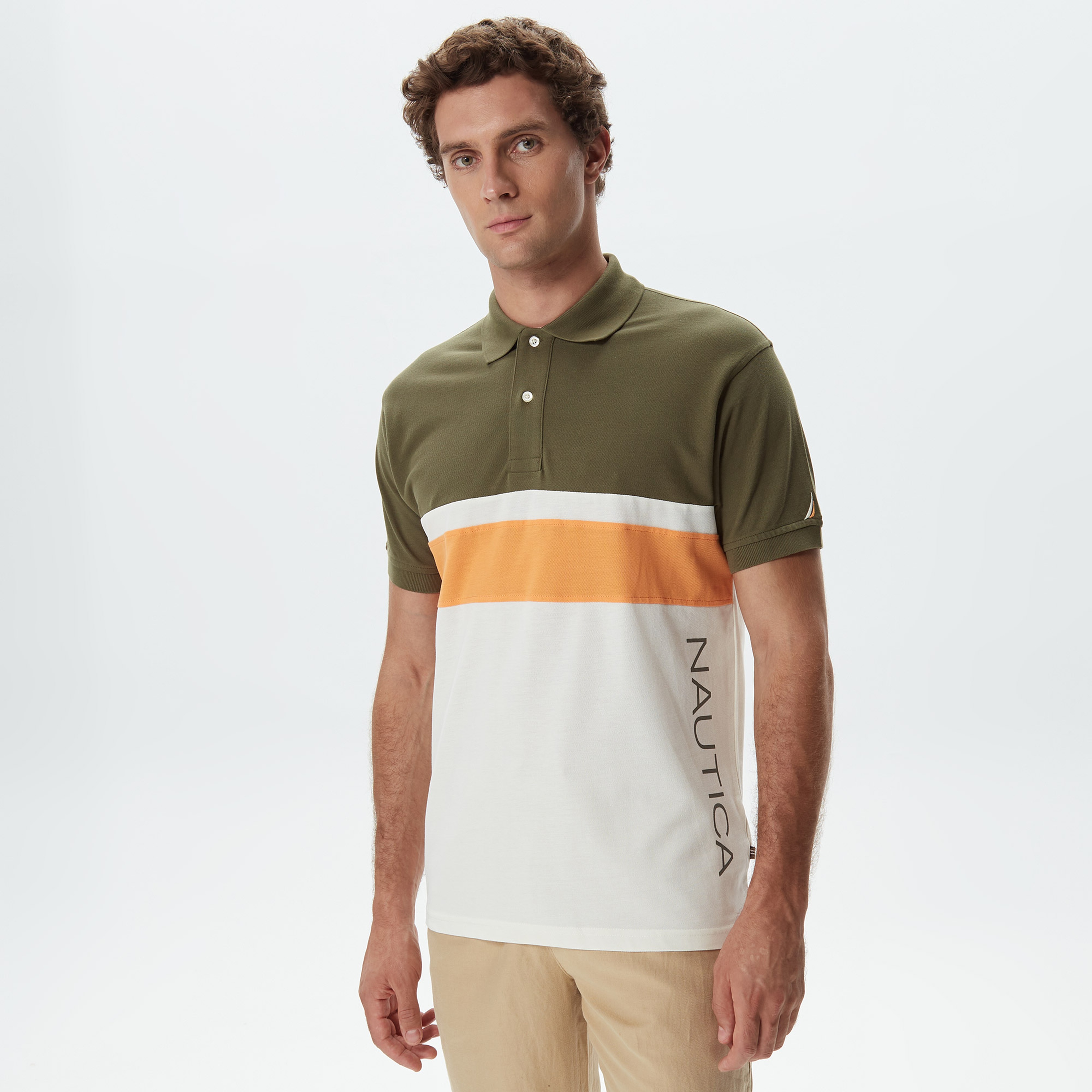 Nautica Erkek Yeşil Classic Fit Kısa Kollu Polo