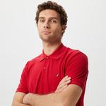 Nautica Erkek Kırmızı Classic Fit Kısa Kollu Polo Yaka T-Shirt