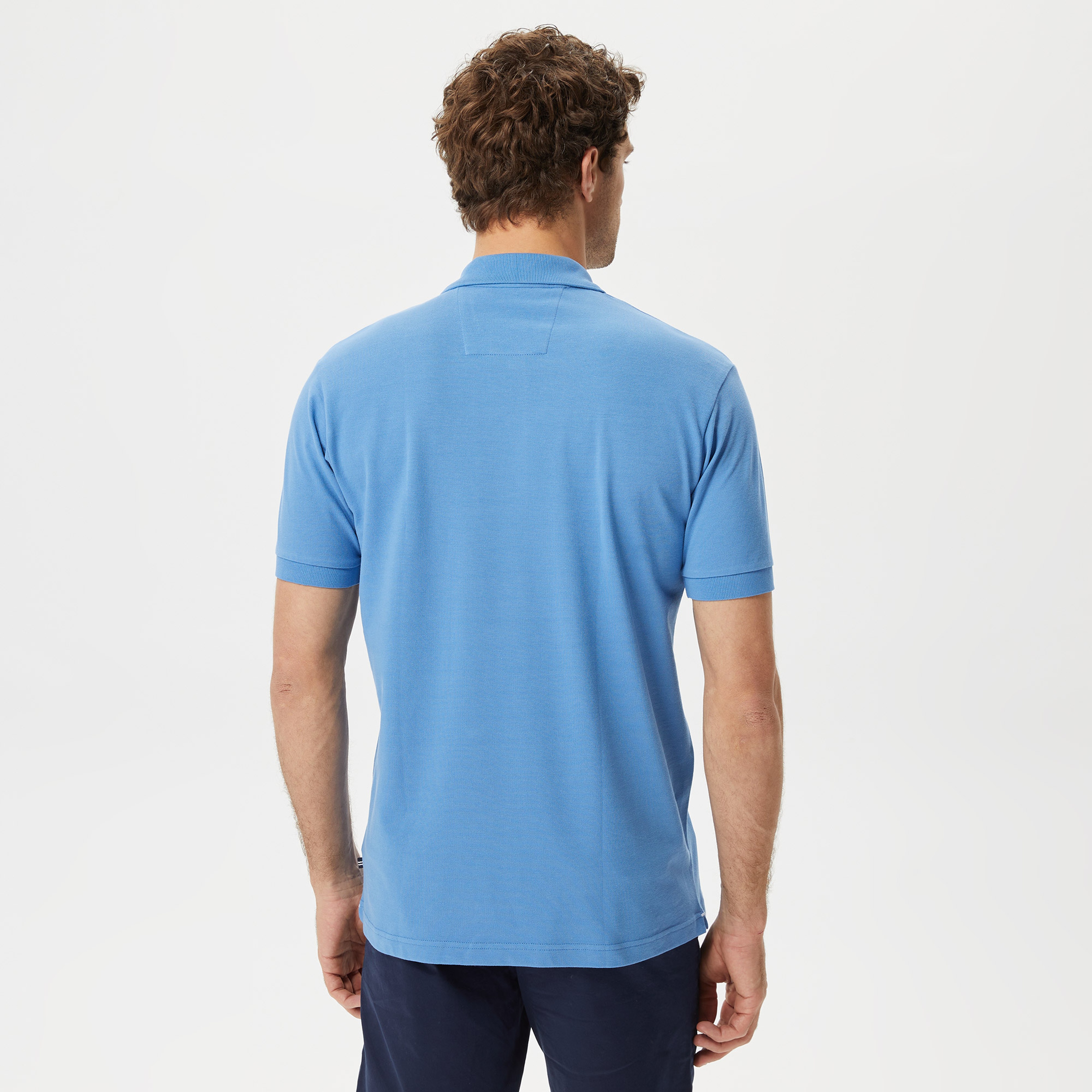 Nautica Erkek Mavi Classic Fit Kısa Kollu Polo Yaka T-Shirt