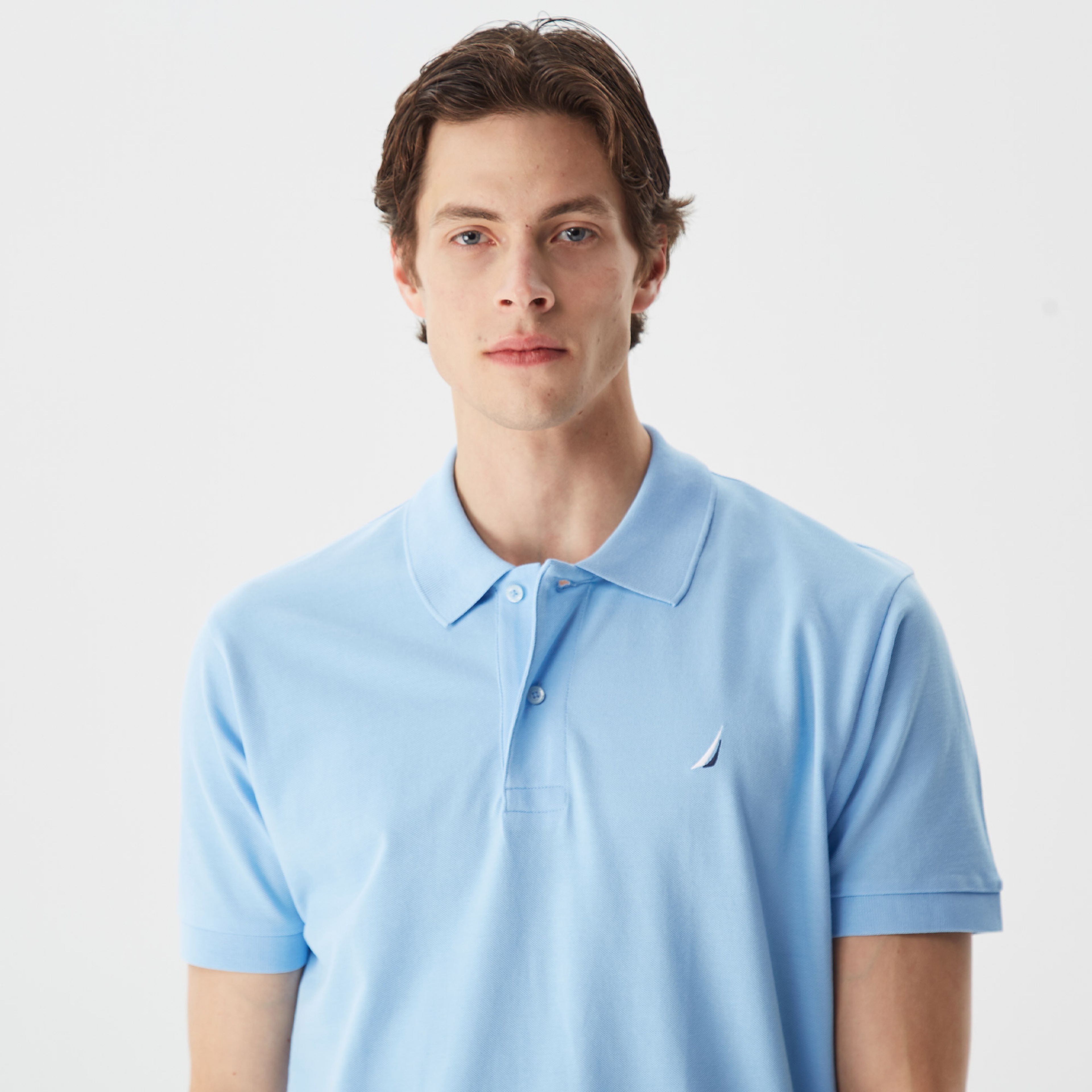 Nautica Erkek Mavi Classic Fit Kısa Kollu Polo Yaka T-Shirt