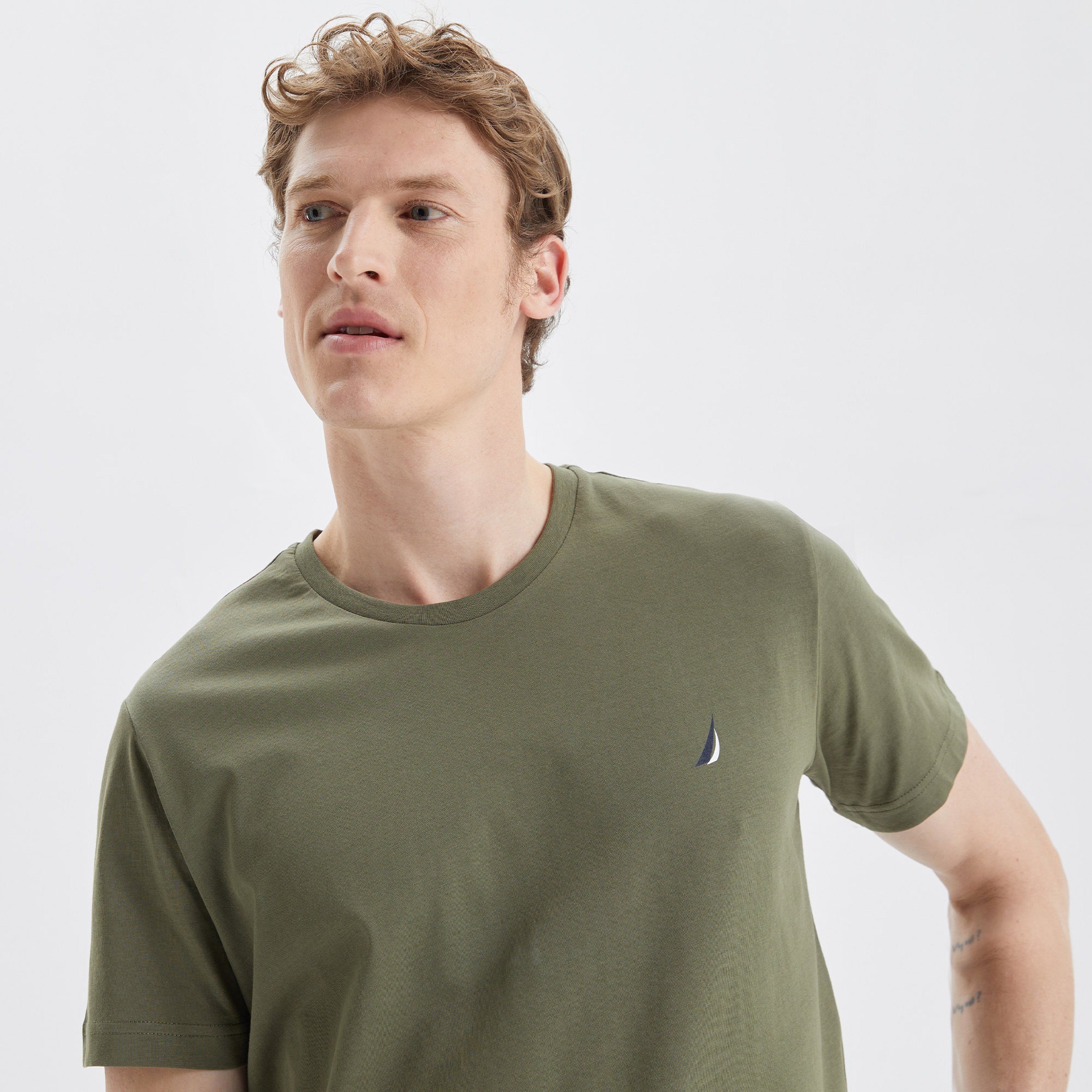 Nautica Erkek Yeşil Standart Fit T-Shirt