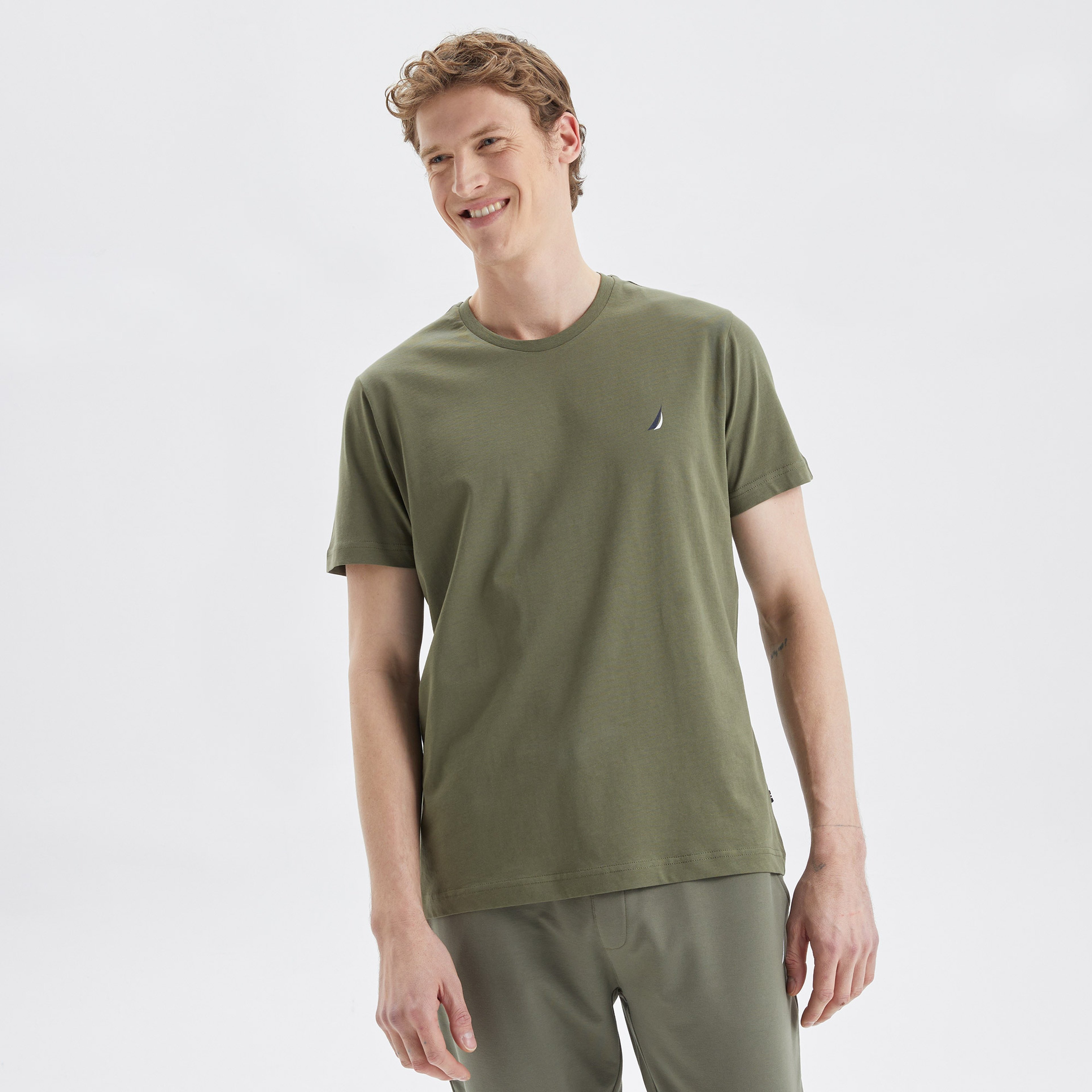 Nautica Erkek Yeşil Standart Fit T-Shirt