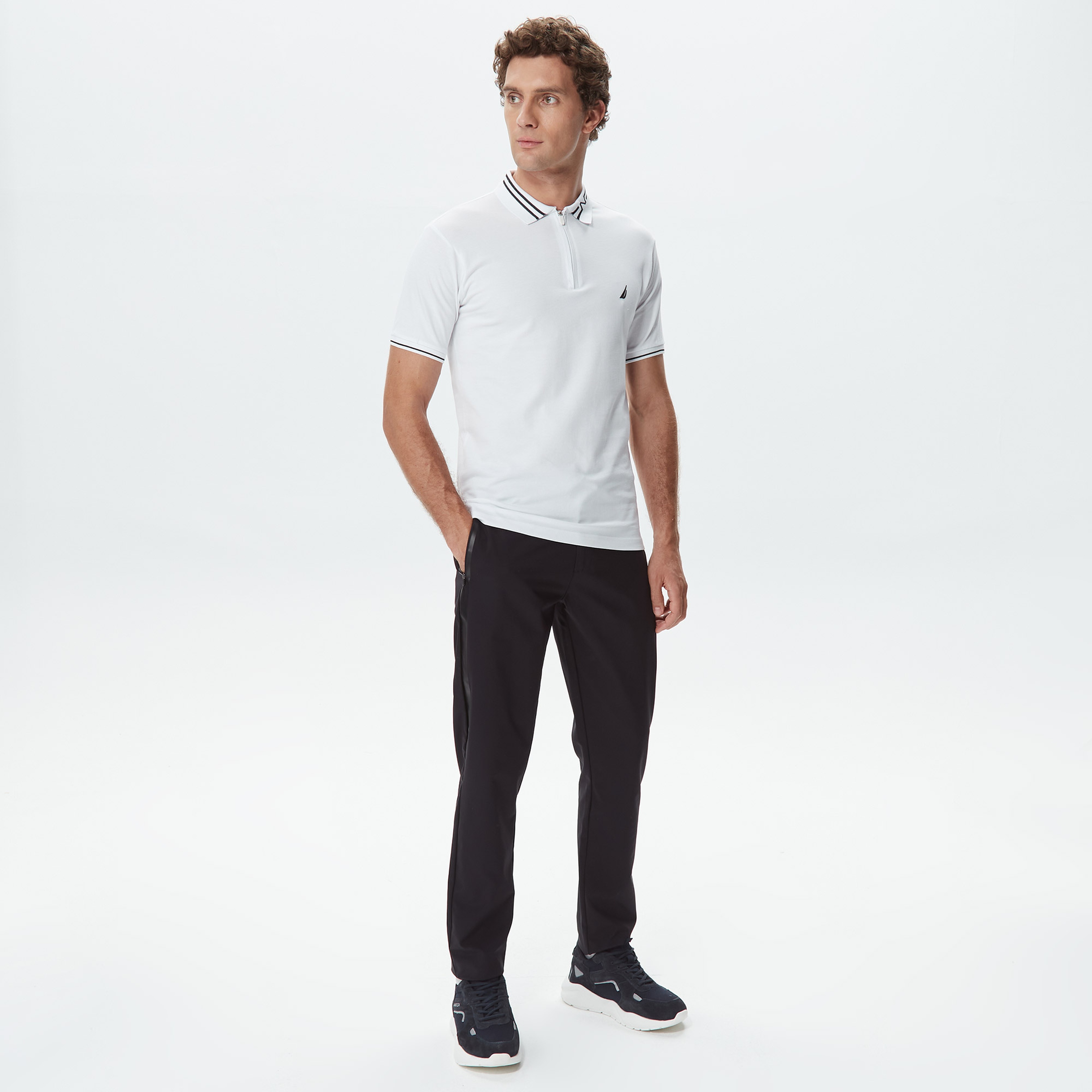 Nautica Erkek Beyaz Kısa Kollu Polo