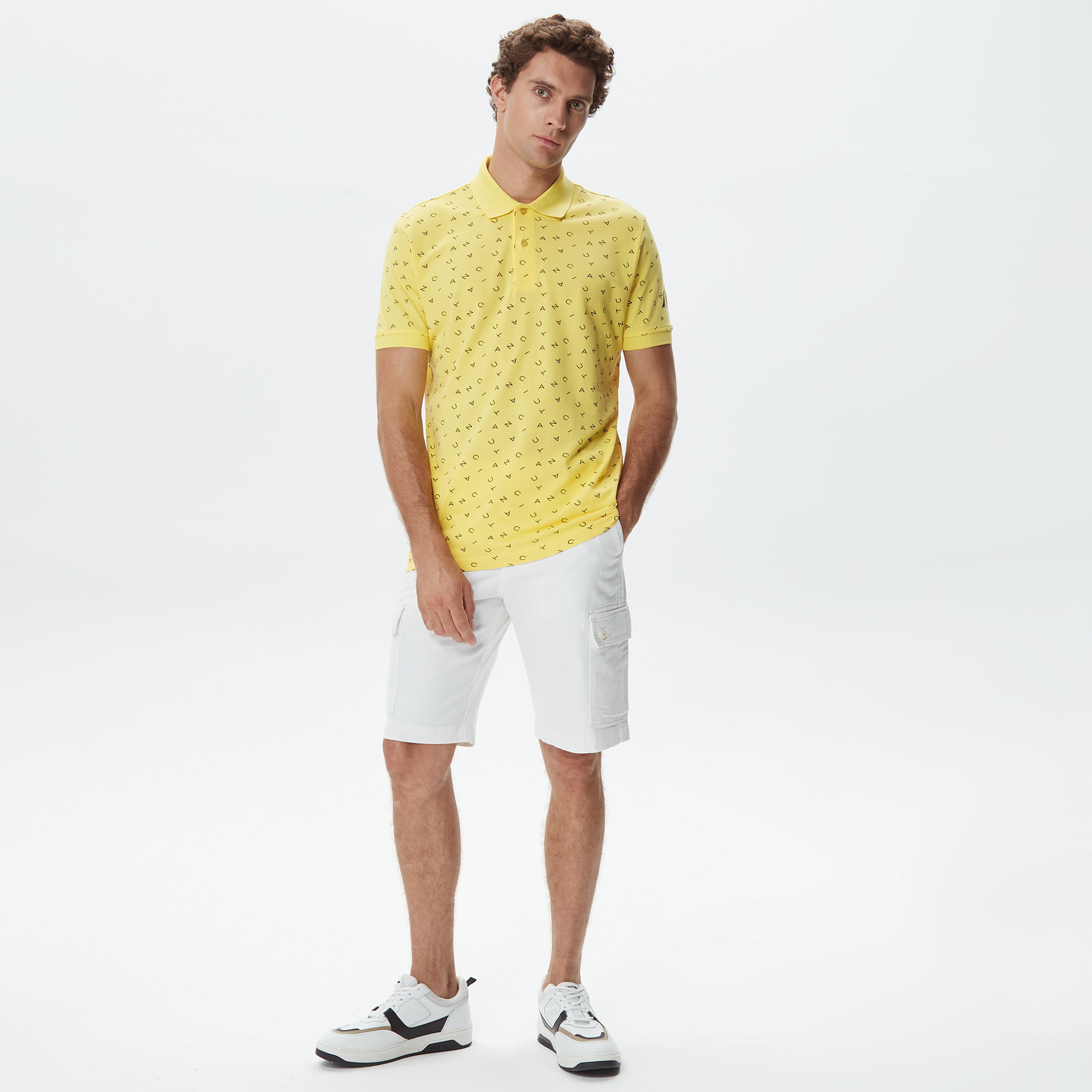 Nautica Erkek Sarı Kısa Kollu Polo Yaka T-Shirt