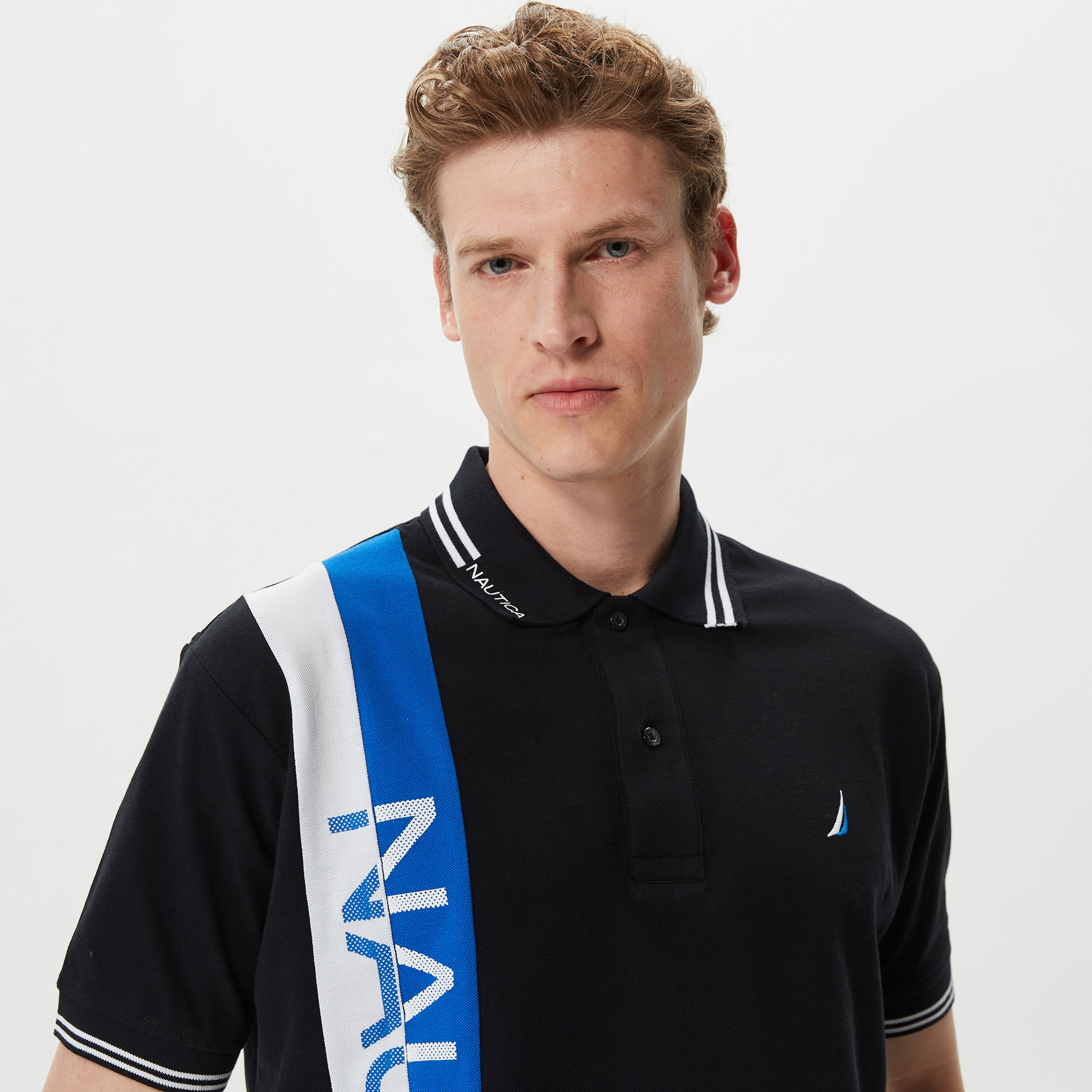 Nautica Erkek Siyah Classic Fit Kısa Kollu Polo